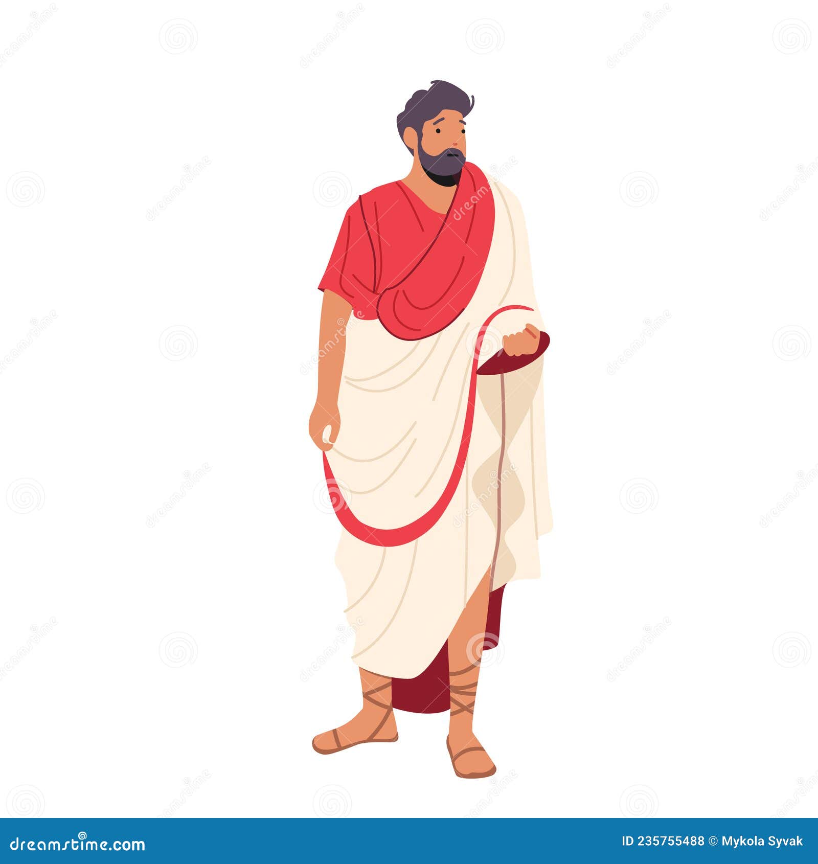 Roman Man in Traditional Clothes, Ancient Rome Citizen Male Character ...