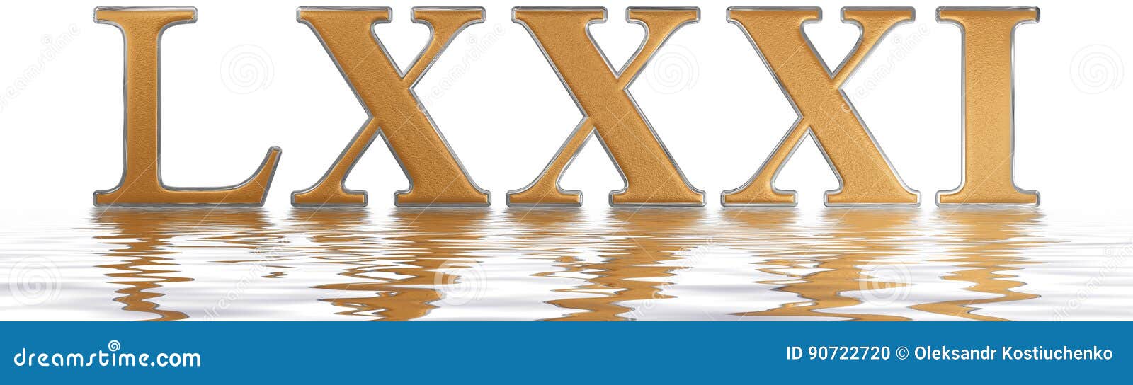 Roman Numeral LXXXI, Unus Et Octoginta, 81, Eighty One, Reflected on