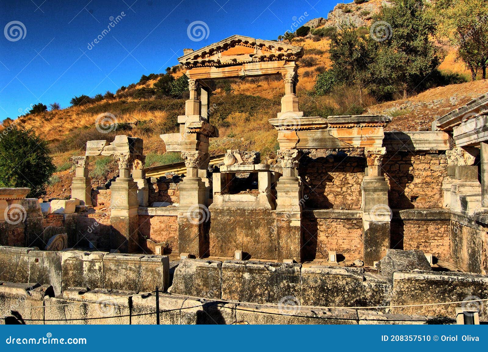 roman ruins of ephesus. library of celsus (turkey).