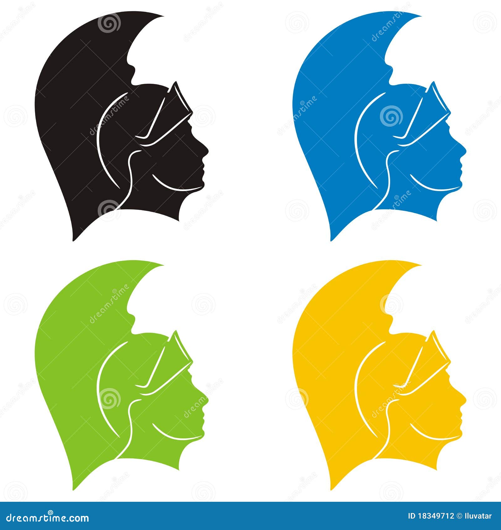 Roman Soldier Silhouette Cartoon Vector | CartoonDealer.com #55935105