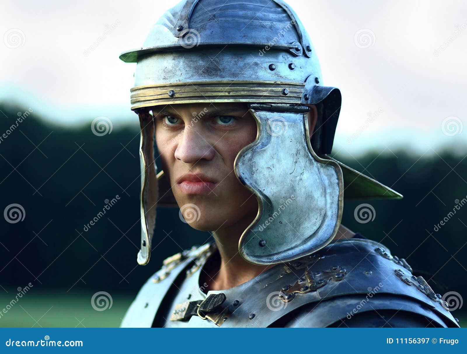 Roman Soldiers. Close-up Face. Stock Image - Image of centurion