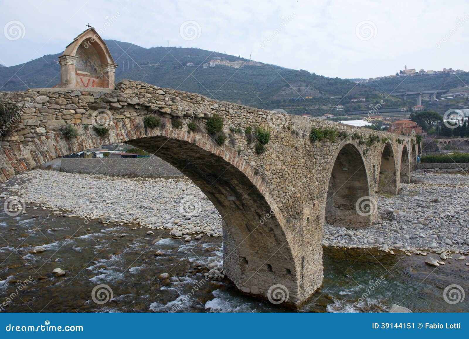 roman stone bridge in taggia