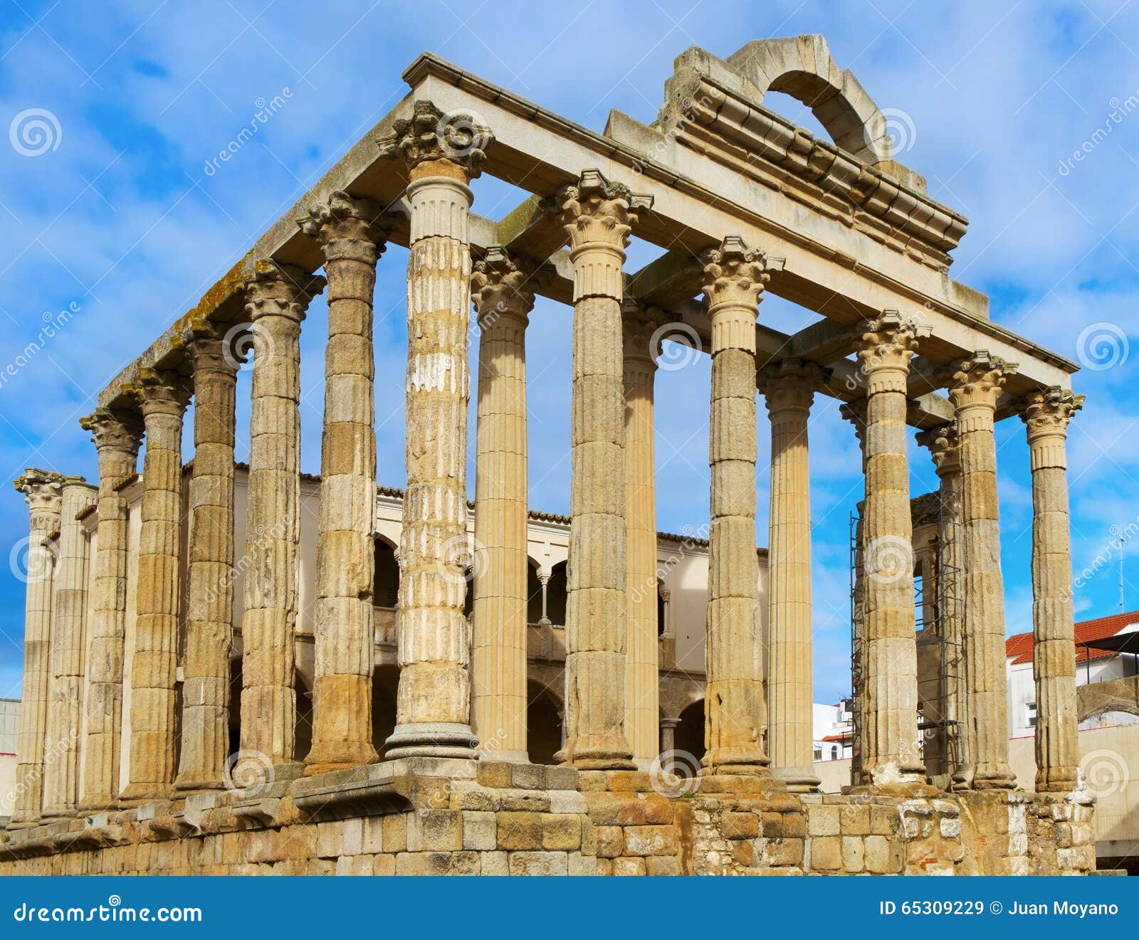 roman temple of diana in merida, spain