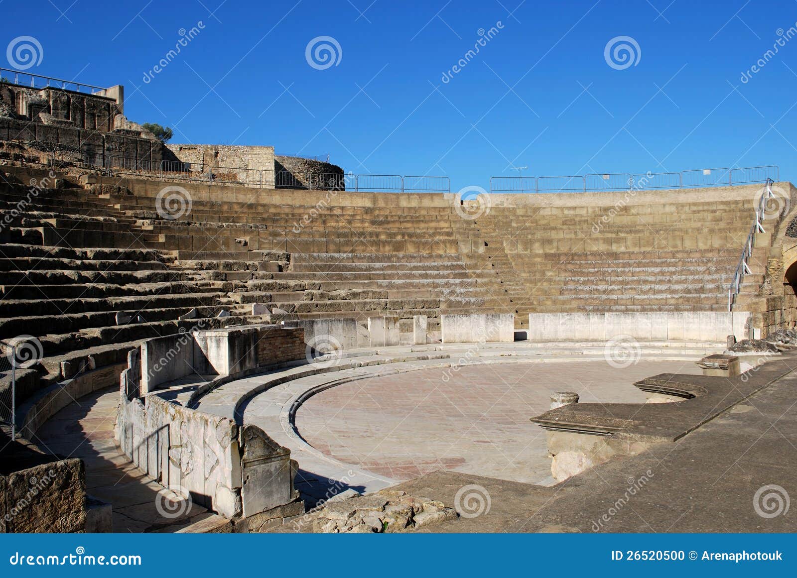 roman theatre, santiponce, spain.