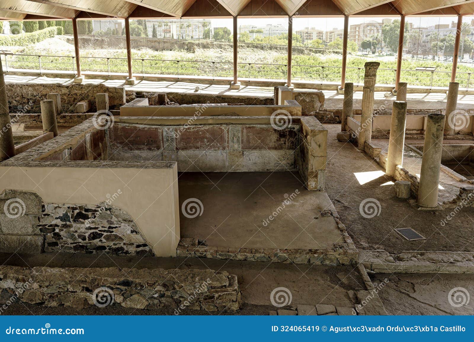 roman villa remains in merida, spain