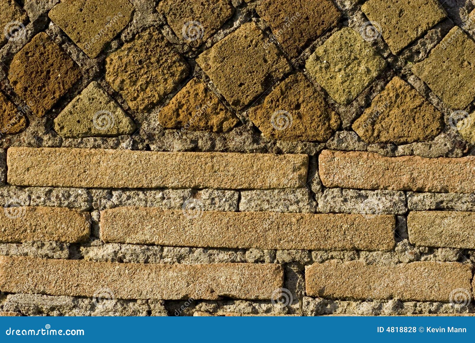Roman wall texture stock photo. Image of brickwork, lazio ...