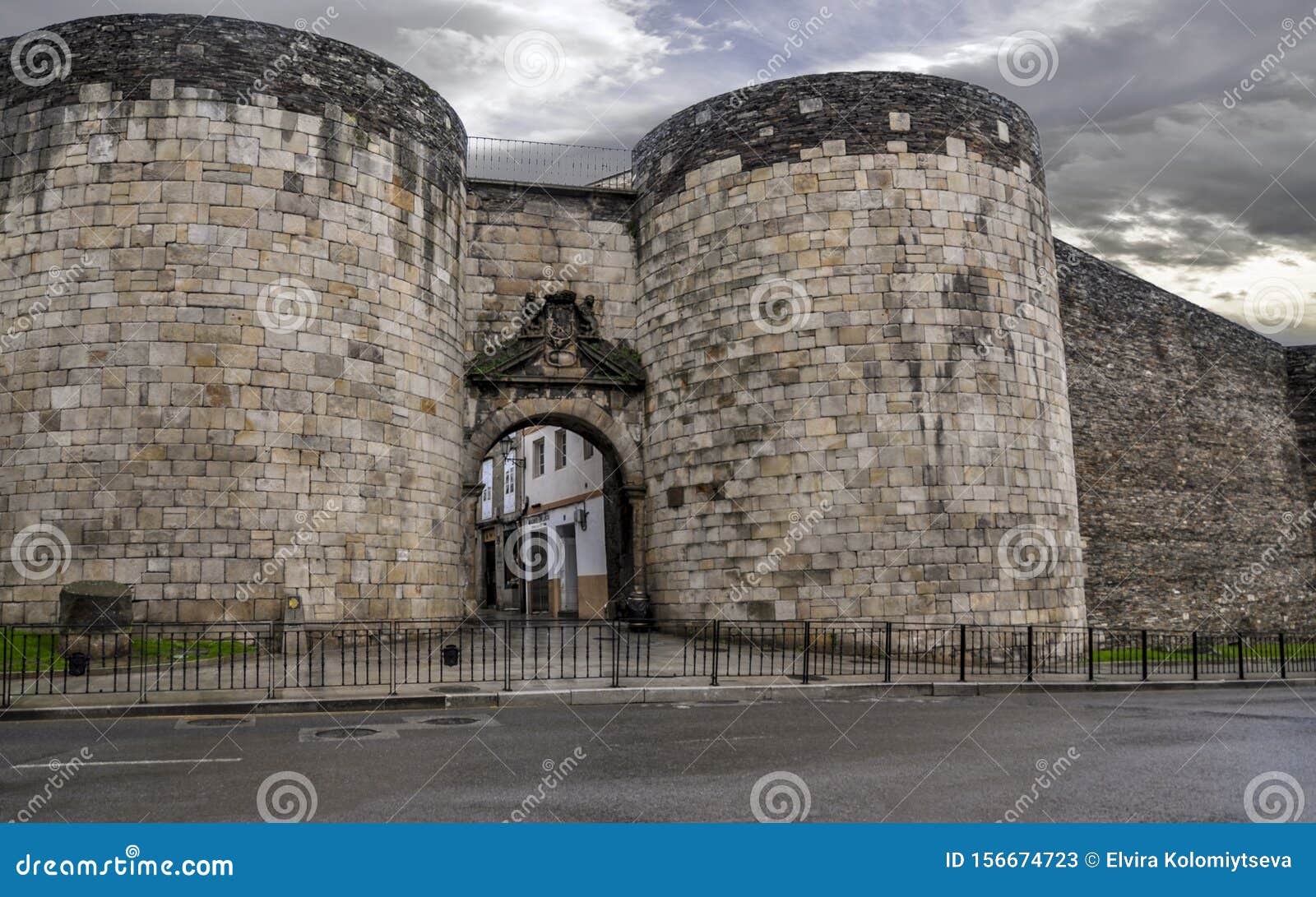 roman walls of lugo. world heritage site. galicia, northwest of spain