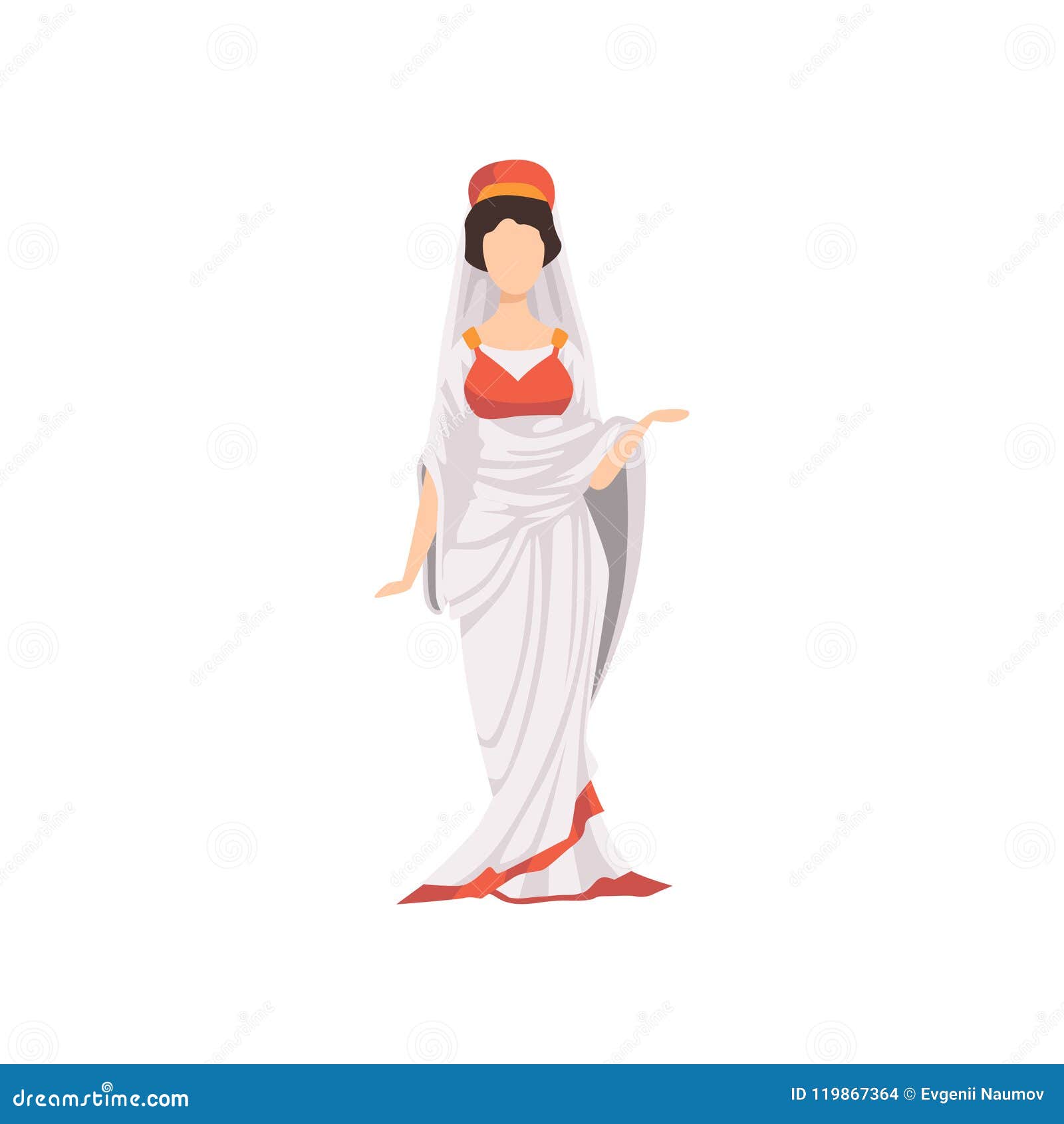 Roman Woman in Traditional Clothes, Citizen of Ancient Rome Vector  Illustration on a White Background Stock Vector - Illustration of elegance,  cute: 119867364