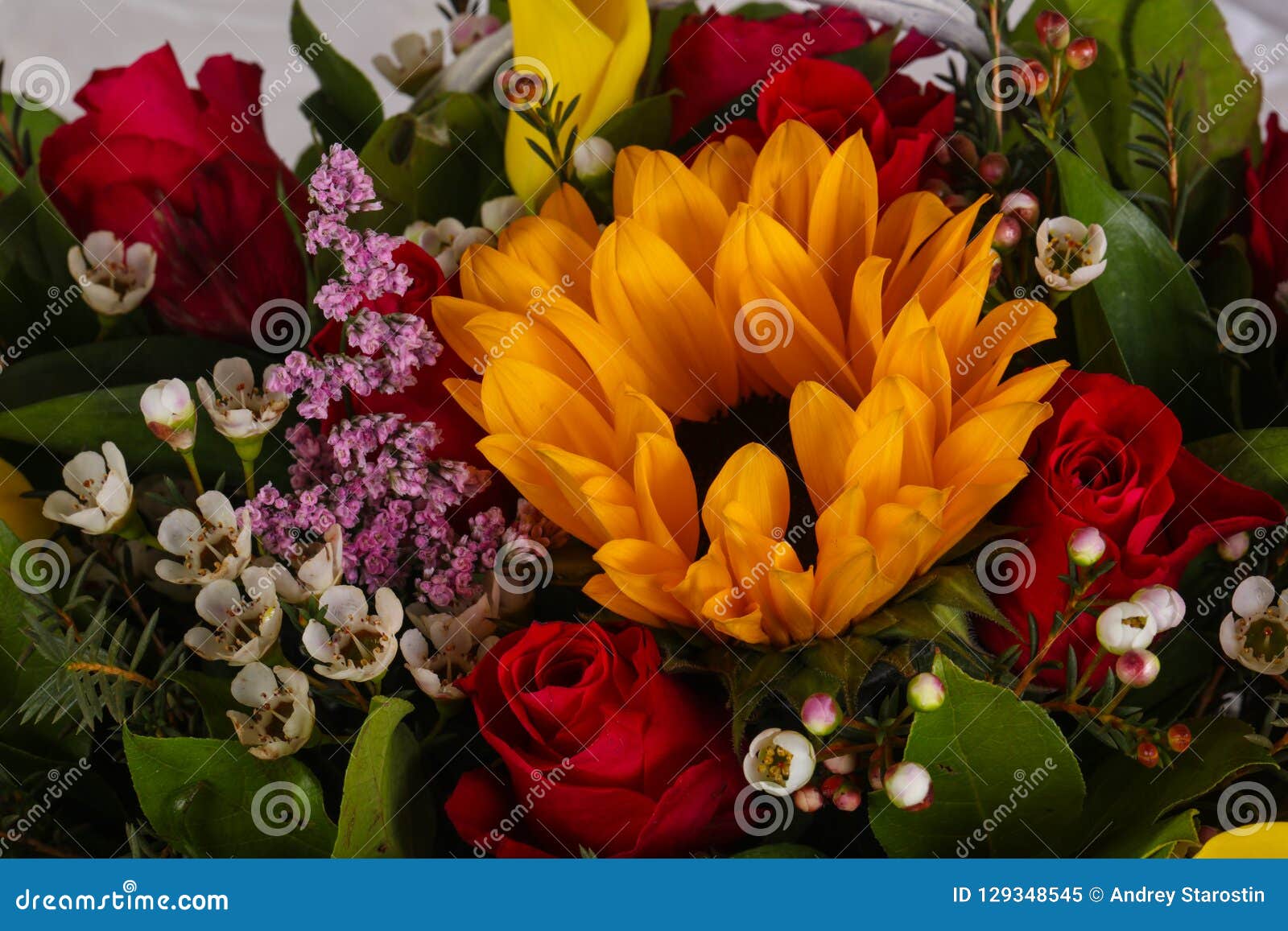 Romance flower bouquet stock image. Image of floral 129348545