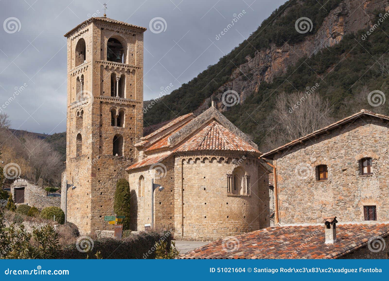 Romanesque church of Beget. Romanesque church of Sant Cristofol in Beget, Girona province, Catalonia.