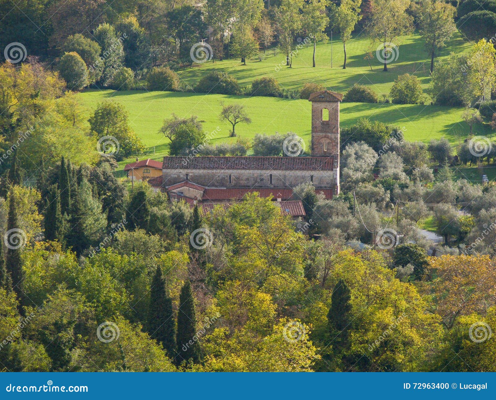 romanesque parish church in valdicastello pietrasanta view from