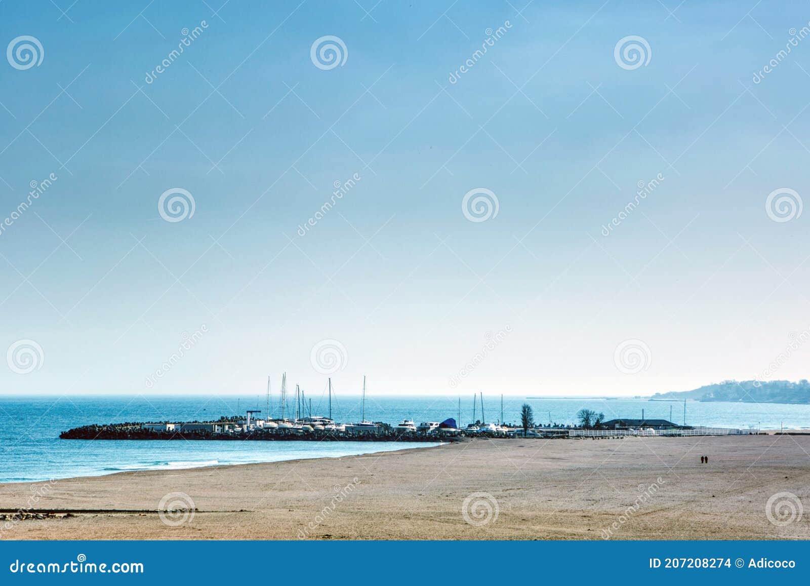 romania - black sea and beach from eforie nord