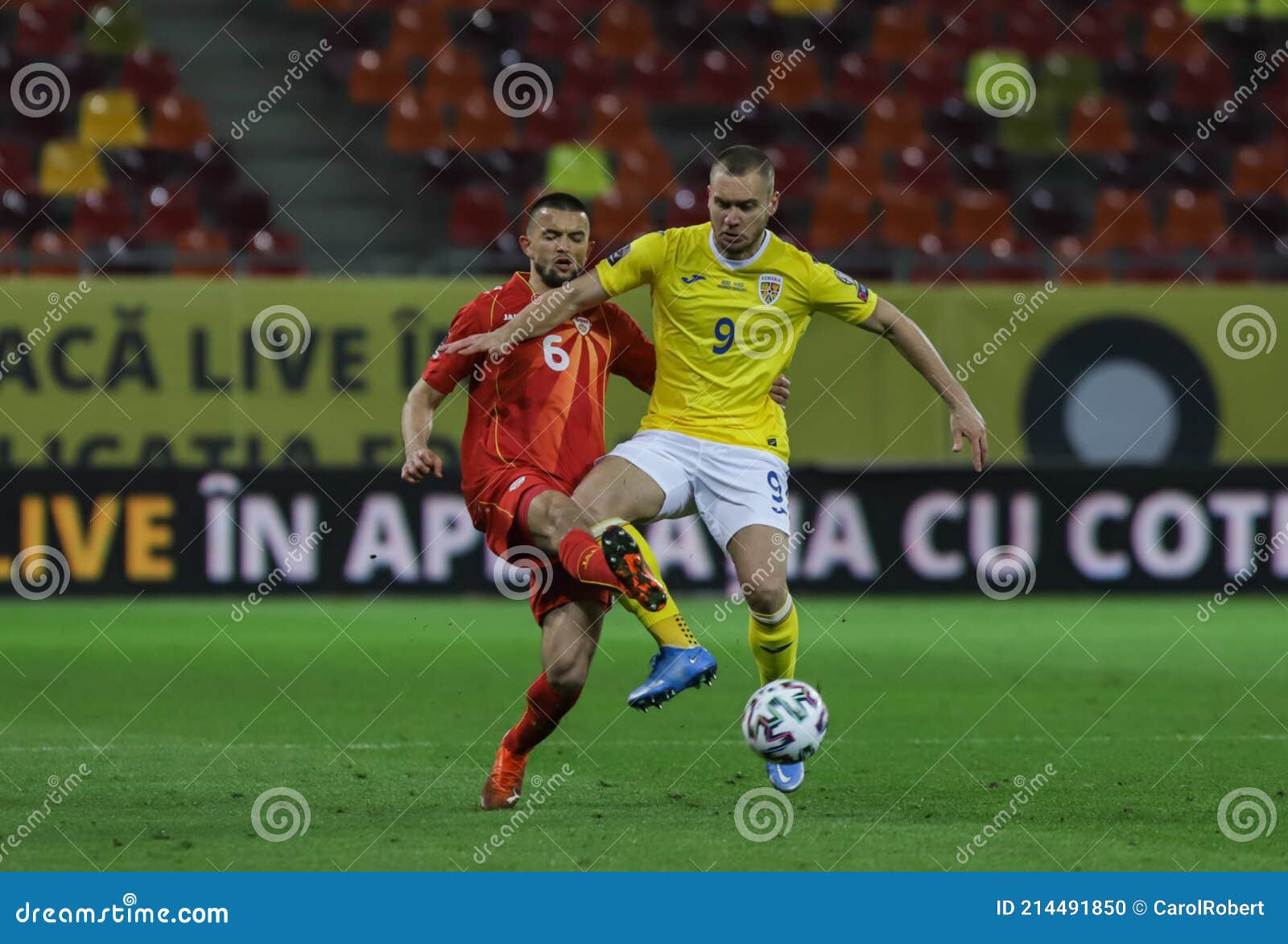 Romania - North Macedonia - European Qualifiers for World Cup 2022 Editorial Image