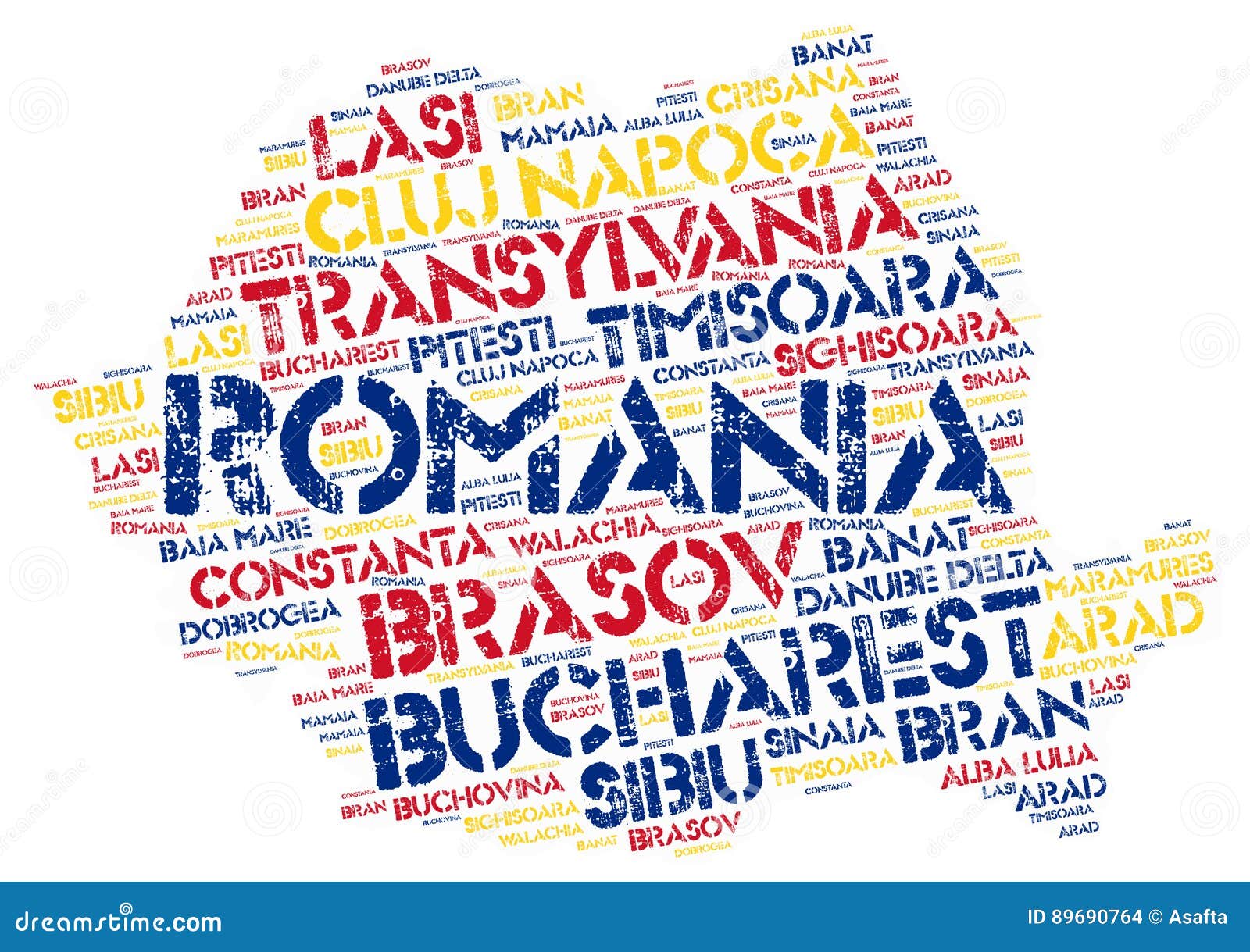 romania top travel destinations word cloud