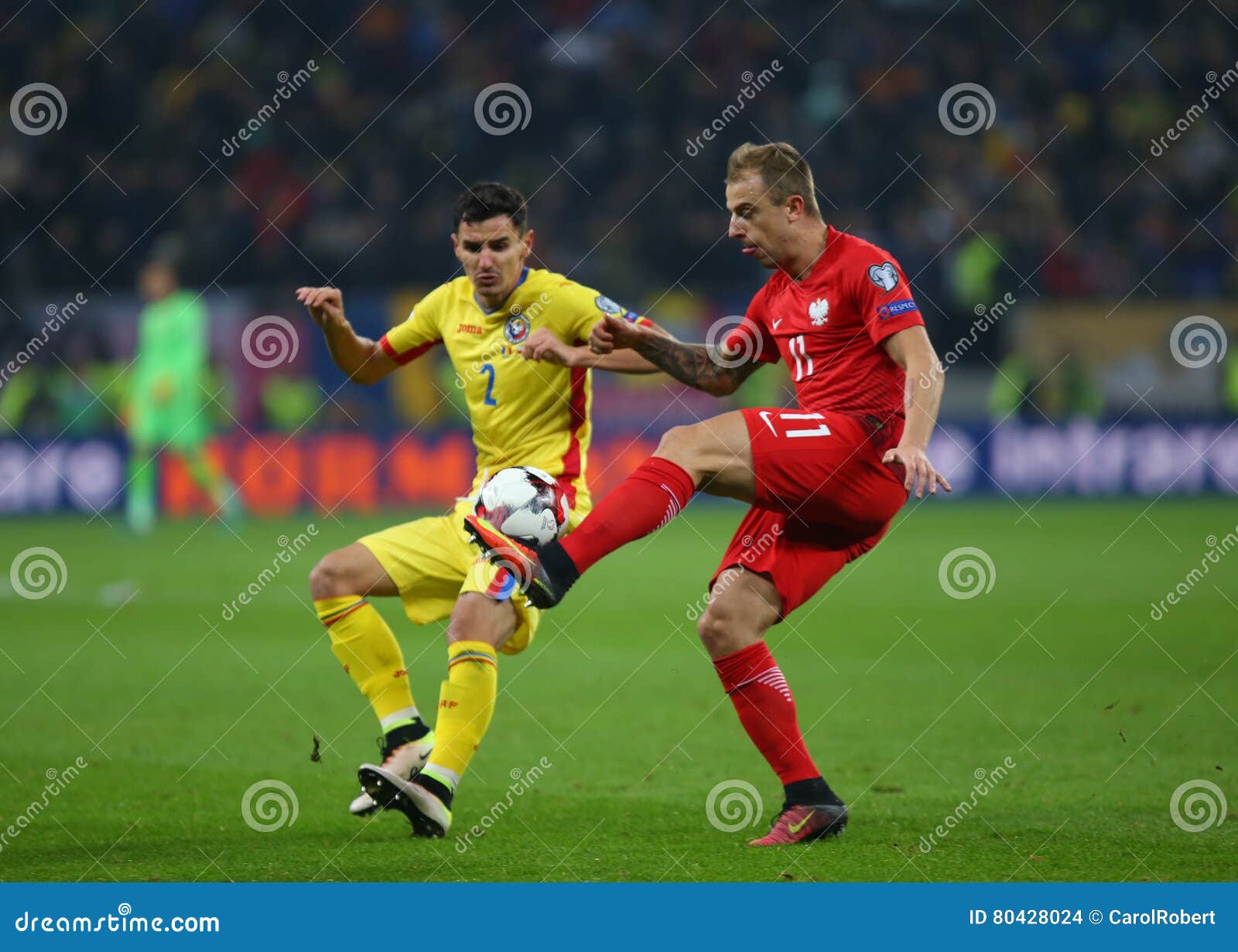 Romario Benzar Action During Romania Super Editorial Stock Photo