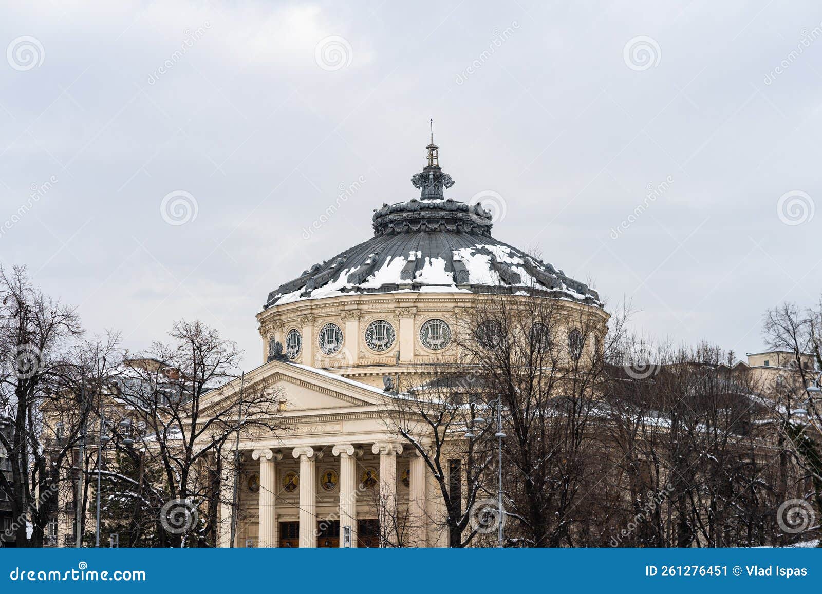 romanian athenaeum or ateneul roman in bucharest, romania 2022