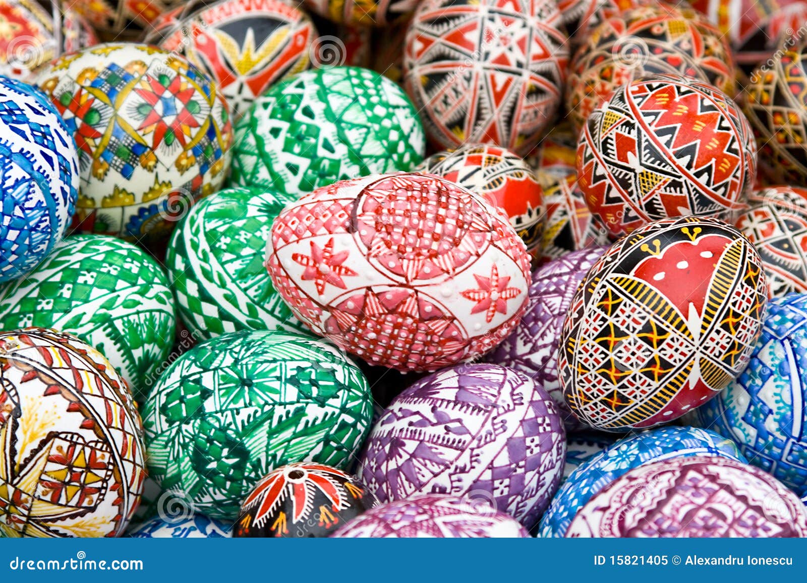 Romanian Traditional Easter Eggs Stock Image Image of shell, season