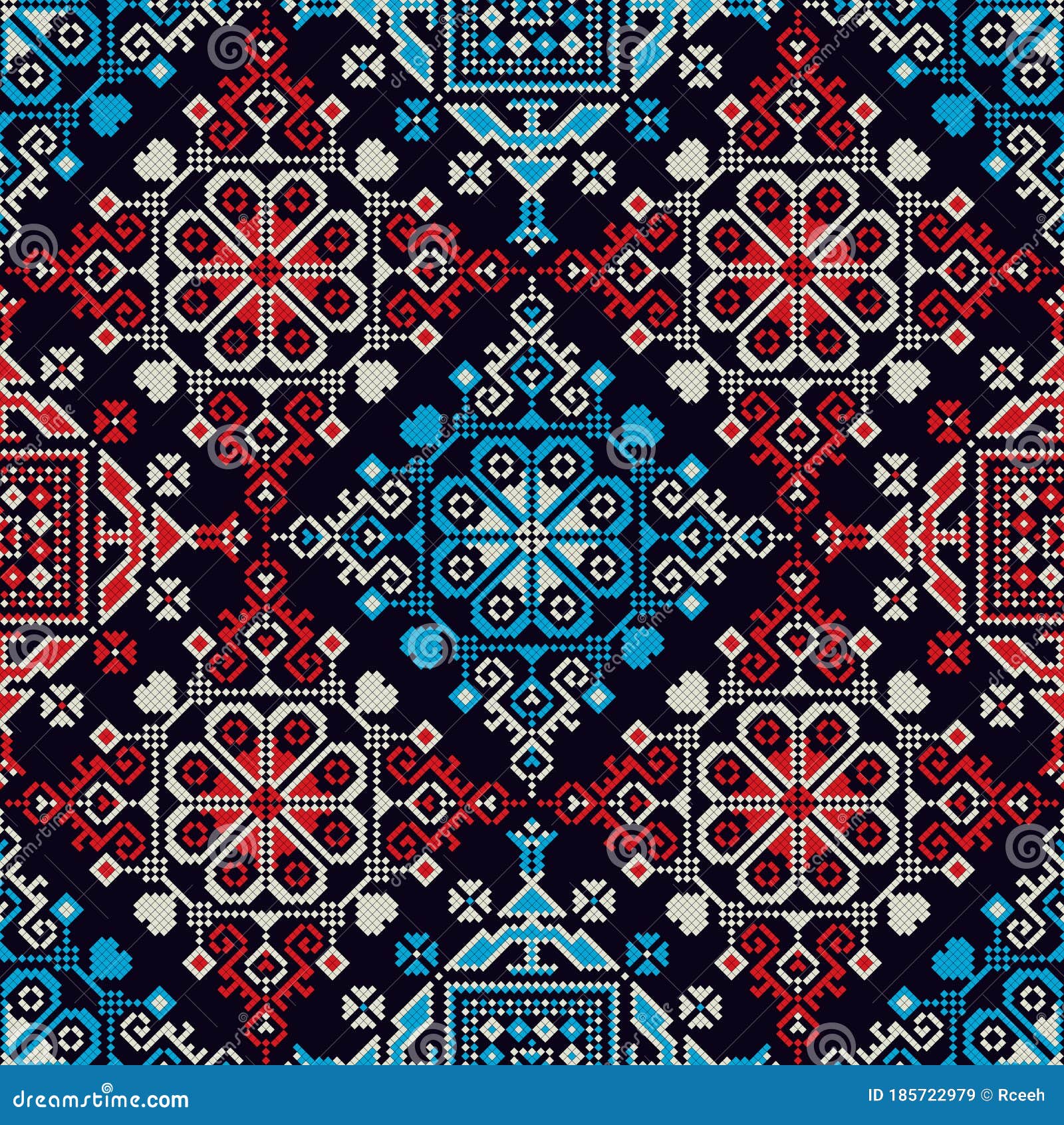 Romanian Traditional Pattern 34 Stock Vector - Illustration of carpet