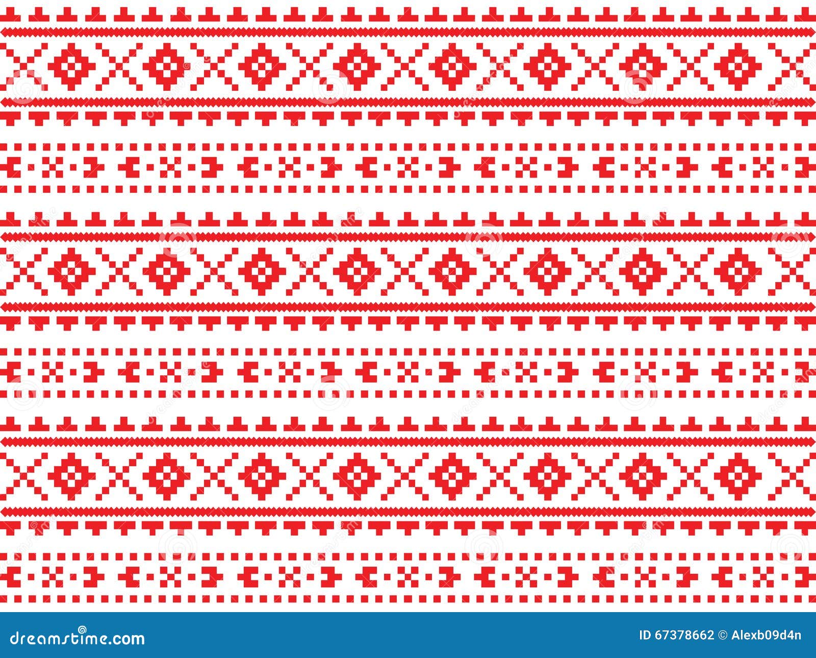 romanian, ukrainian, belarusian red embroidery seamless pattern