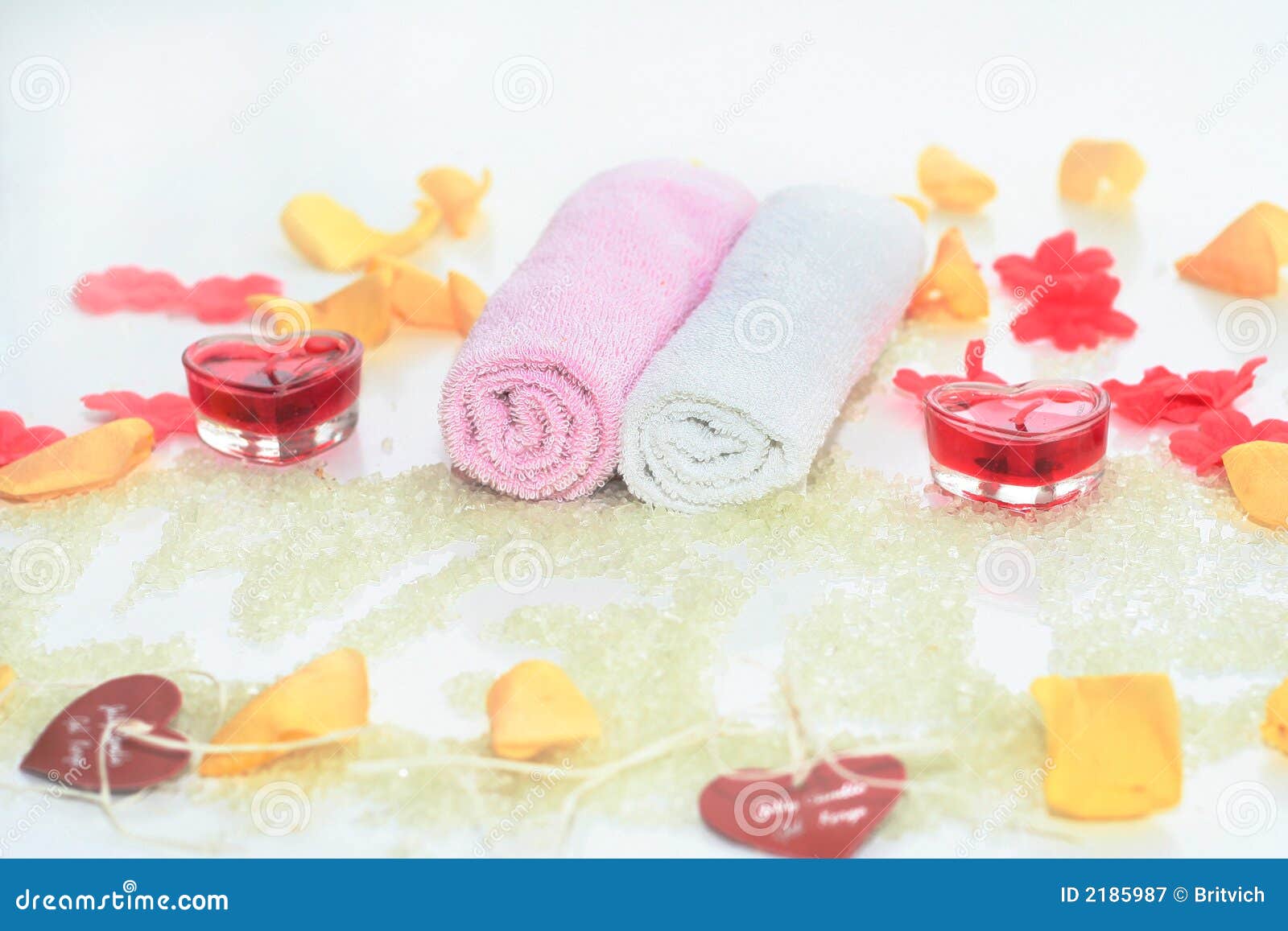 Romantic bath accesories stock image. Image of lively 2185987