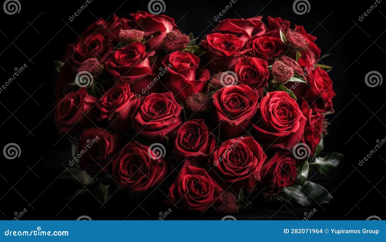 Romantic Bouquet of Fresh Flowers Symbolizes Love and Elegance