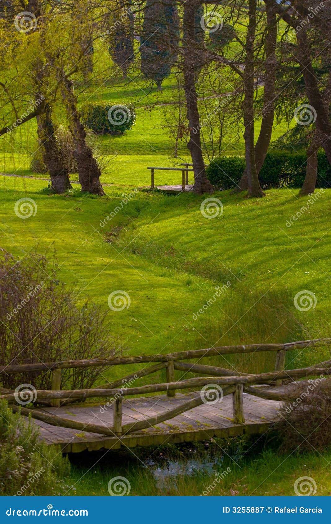 Romantic bridges stock image. Image of green, river, trees 3255887