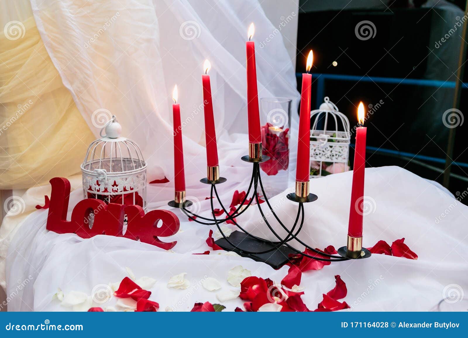 Romantic Candlelight Dinner for Valentine S Day Stock Photo Image of