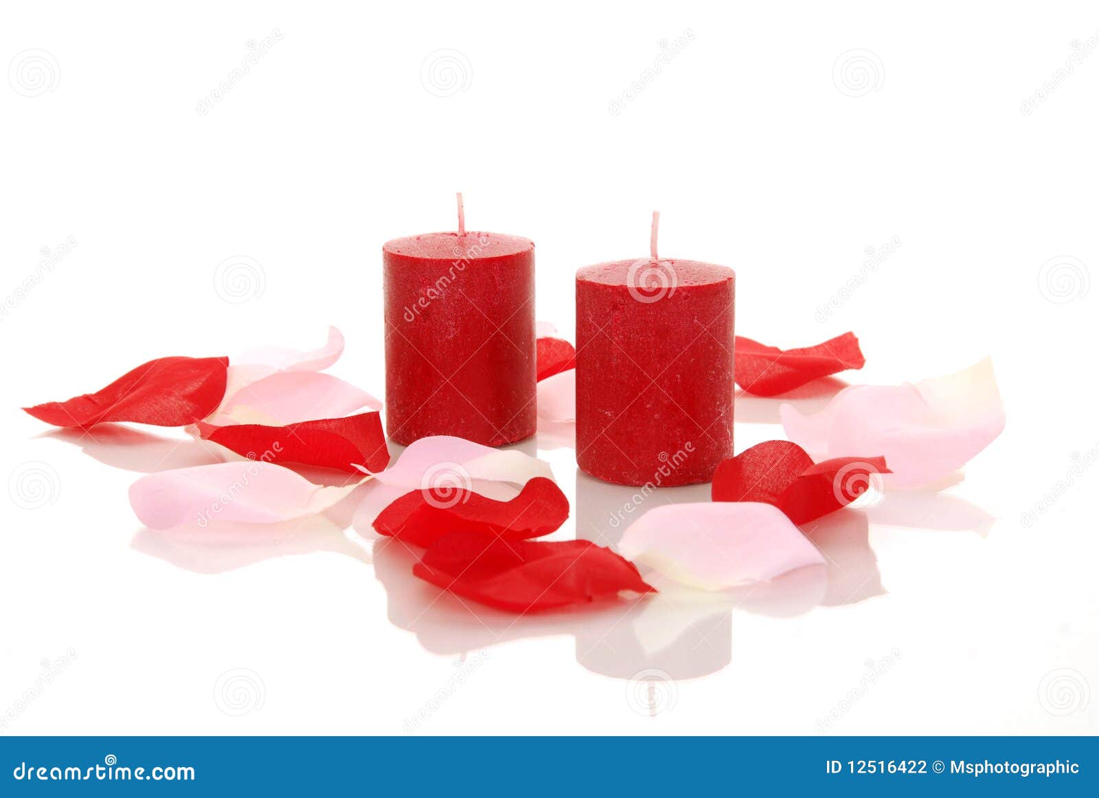 Romantic candles stock photo. Image of white, pink, reflection 12516422