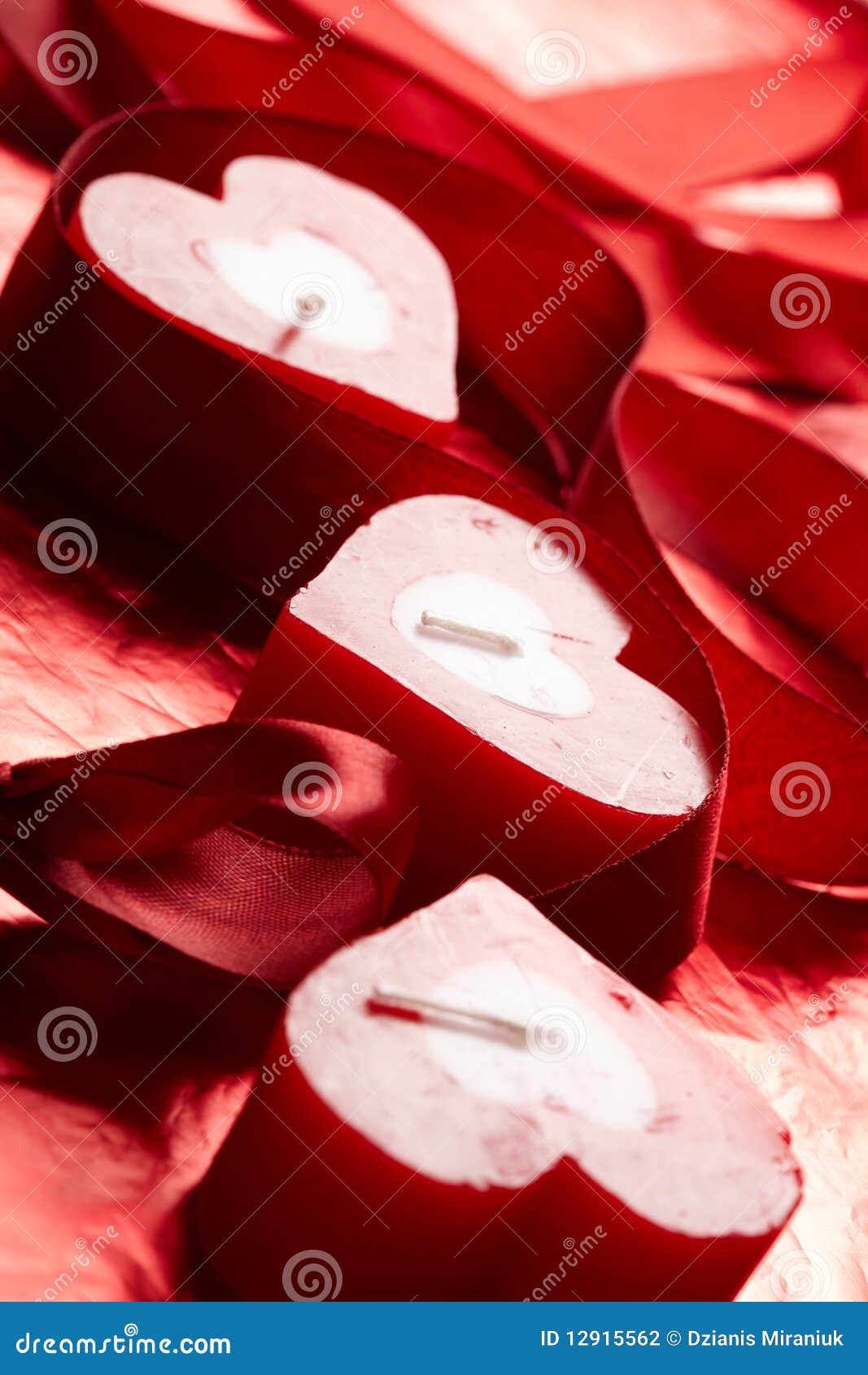 Romantic candles with gift stock photo. Image of detail 12915562