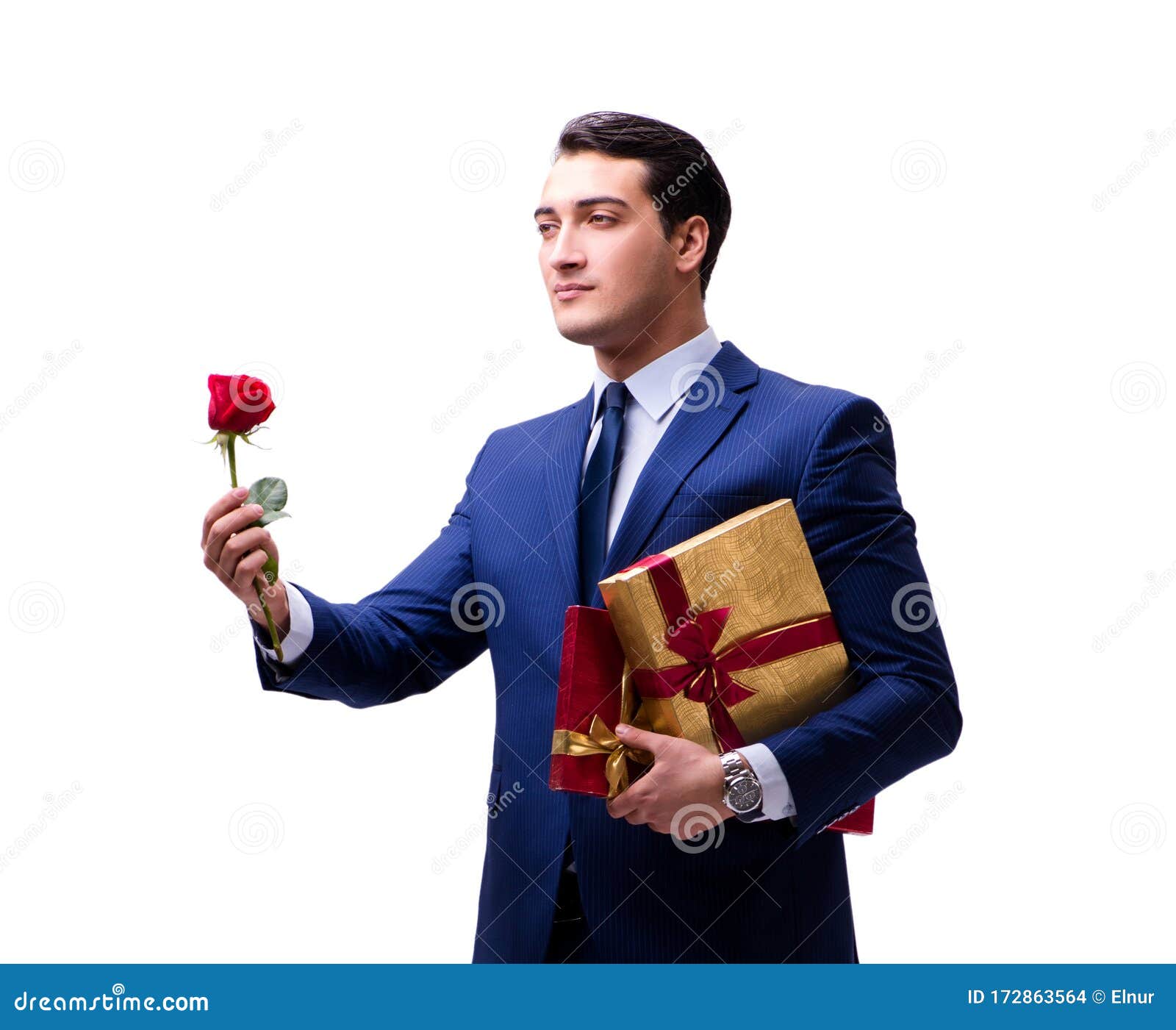 Romantic Concept with Man Making Marriage Proposal Stock Photo - Image