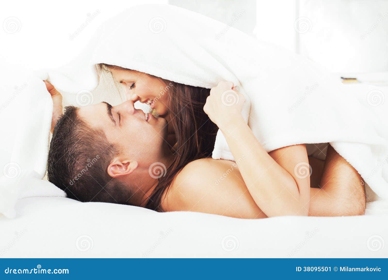 Romantic Couple in the Morning Stock Image - Image of horizontal ...