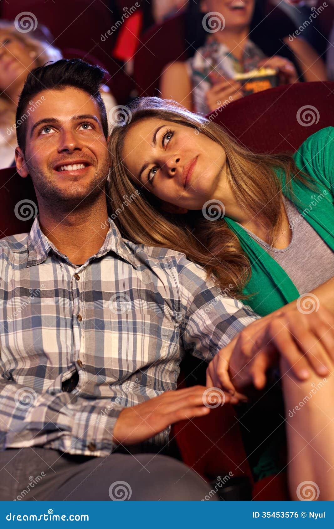 Romantic Couple at Movie Theater Stock Ph image Romantic Couple at Movie Theater Stock Ph photo photo