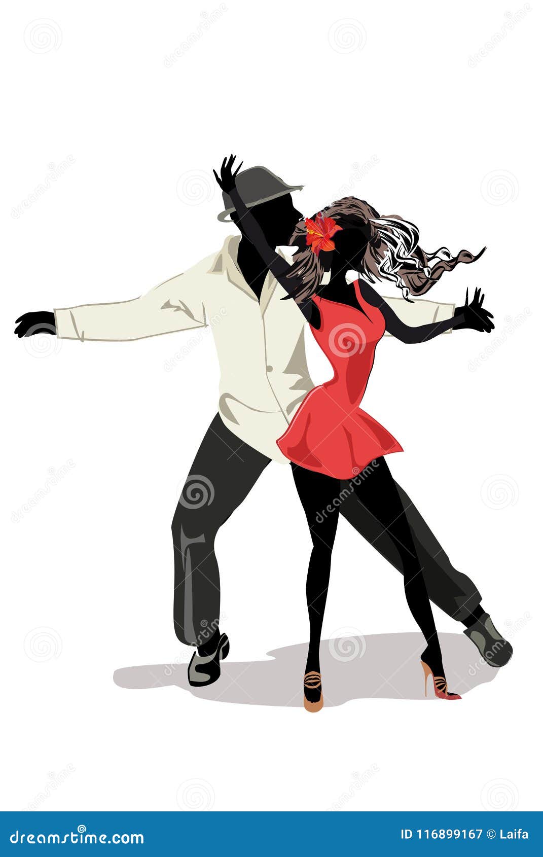 romantic couple in passionate latin american dances.