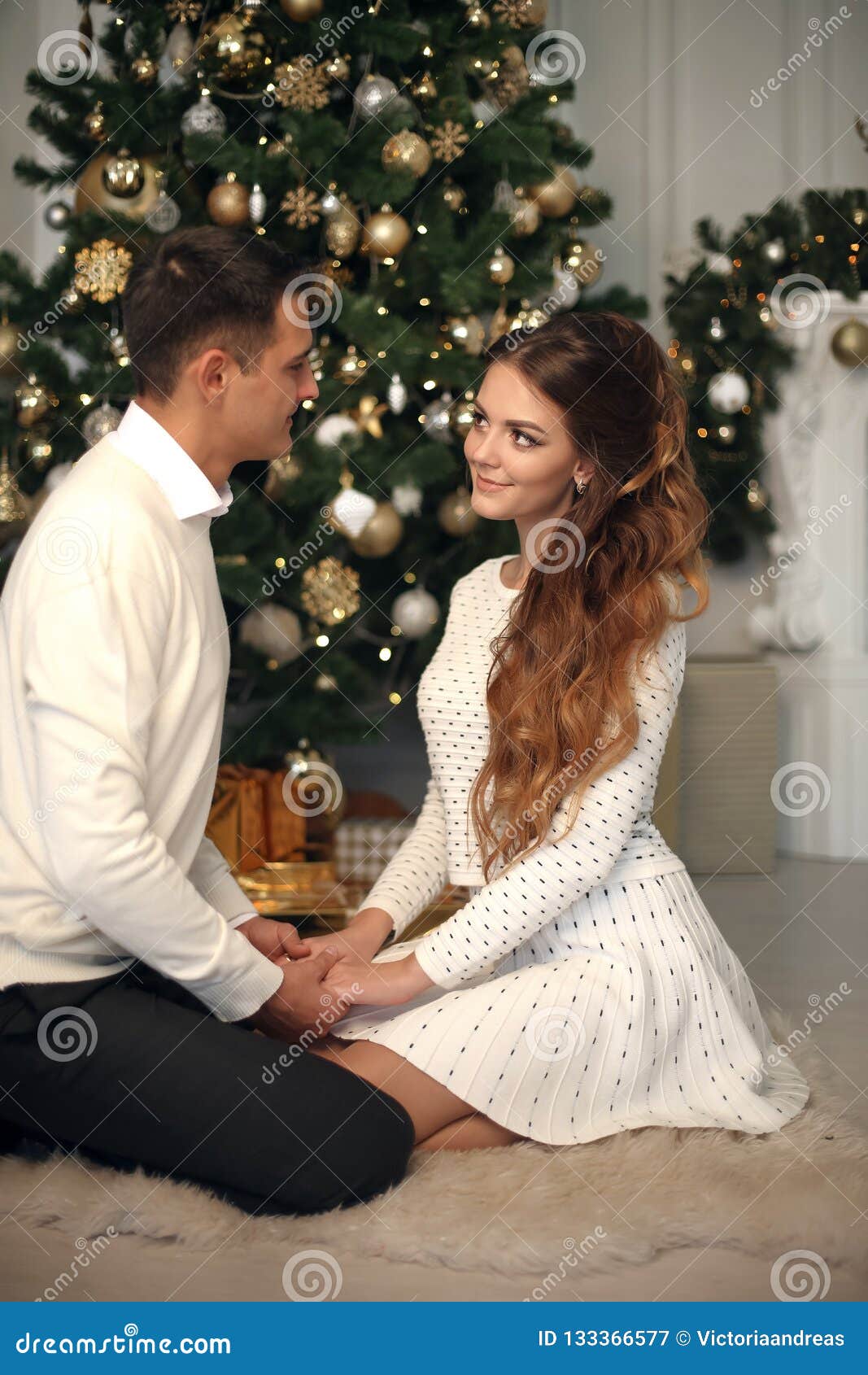 Romantic Couple Portrait in Love. Cheerful Happy Newlywed Hugging ...