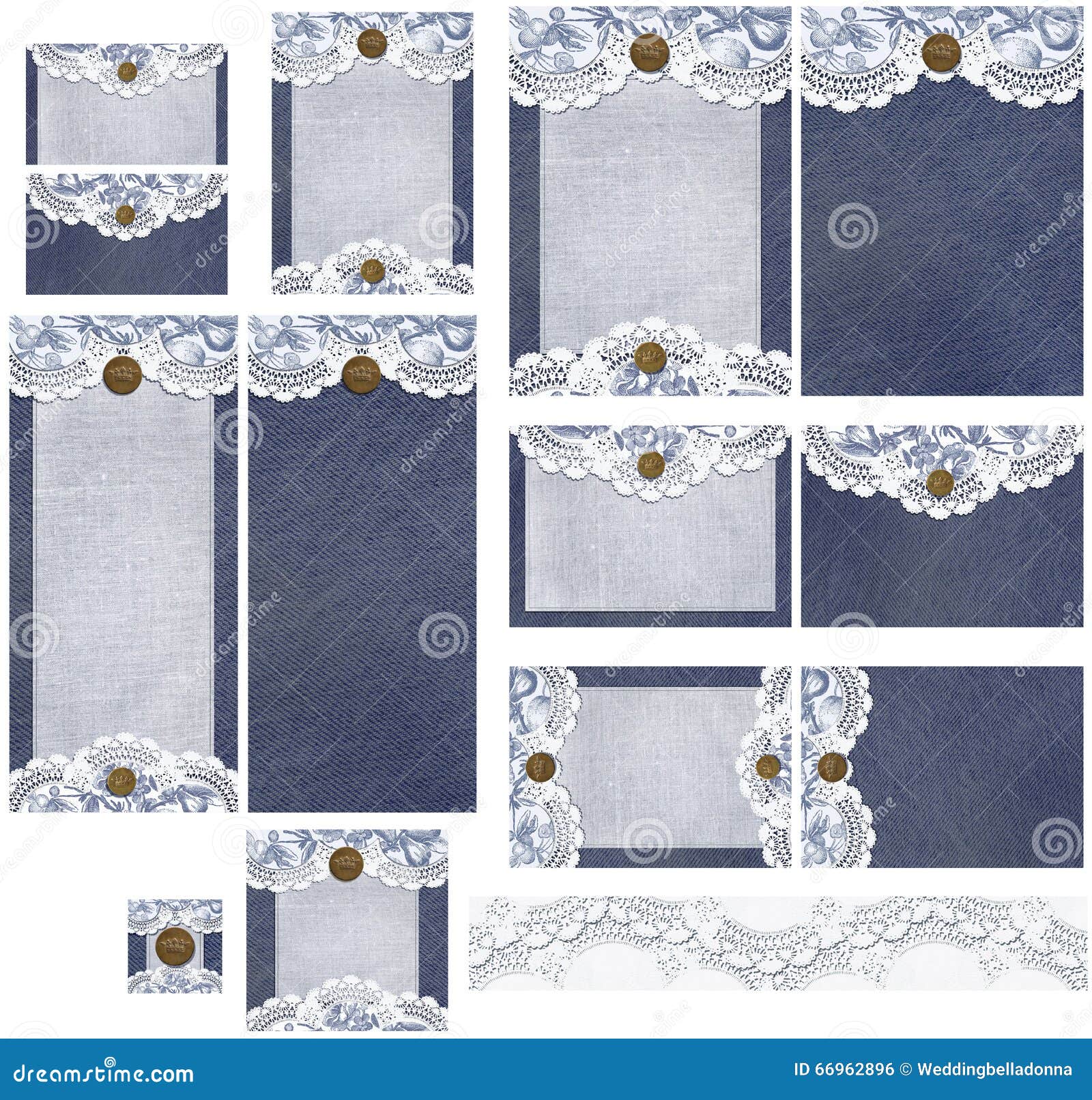 denim and lace wedding