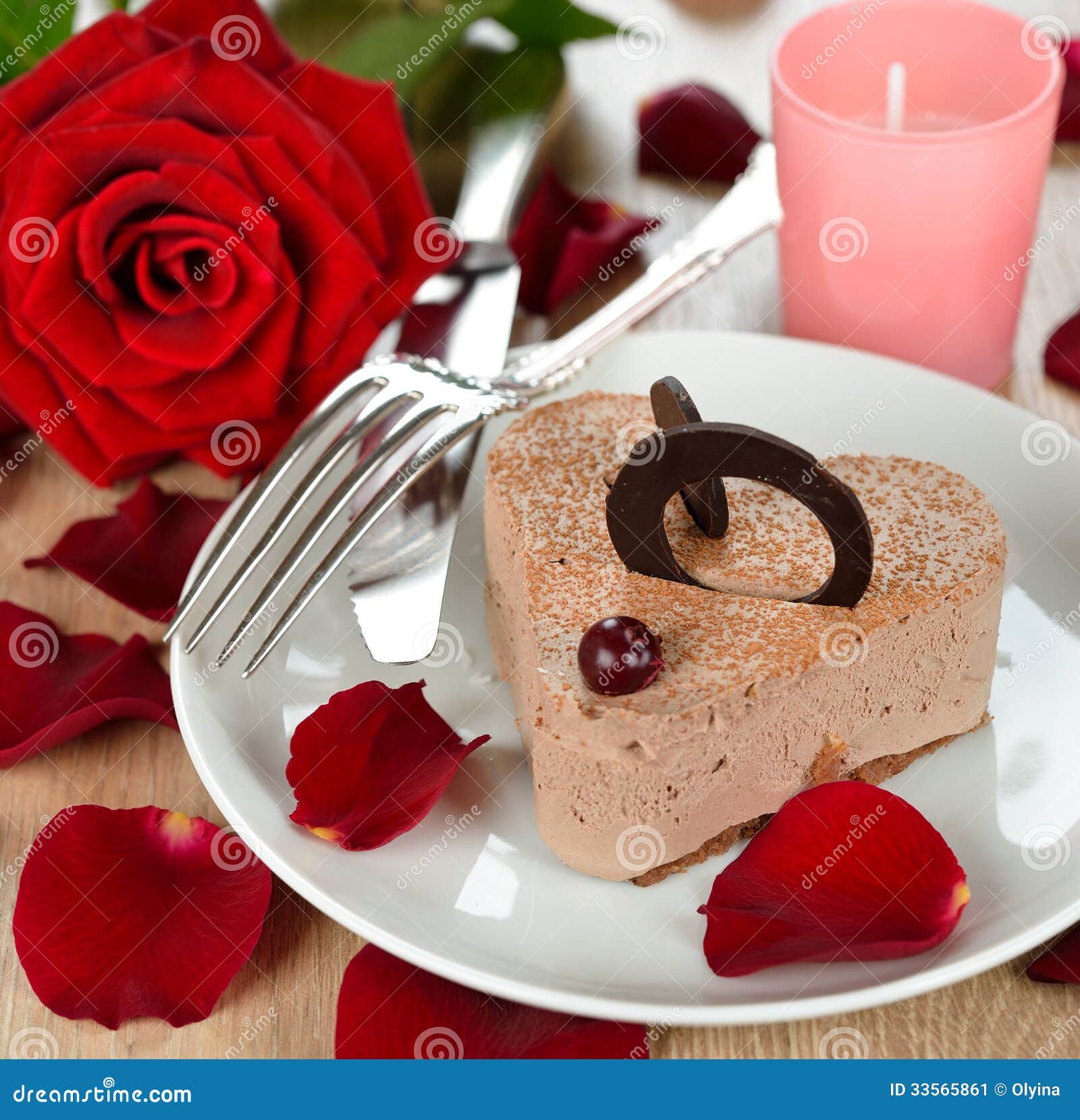 Romantic dessert stock image. Image of valentine, floral 33565861