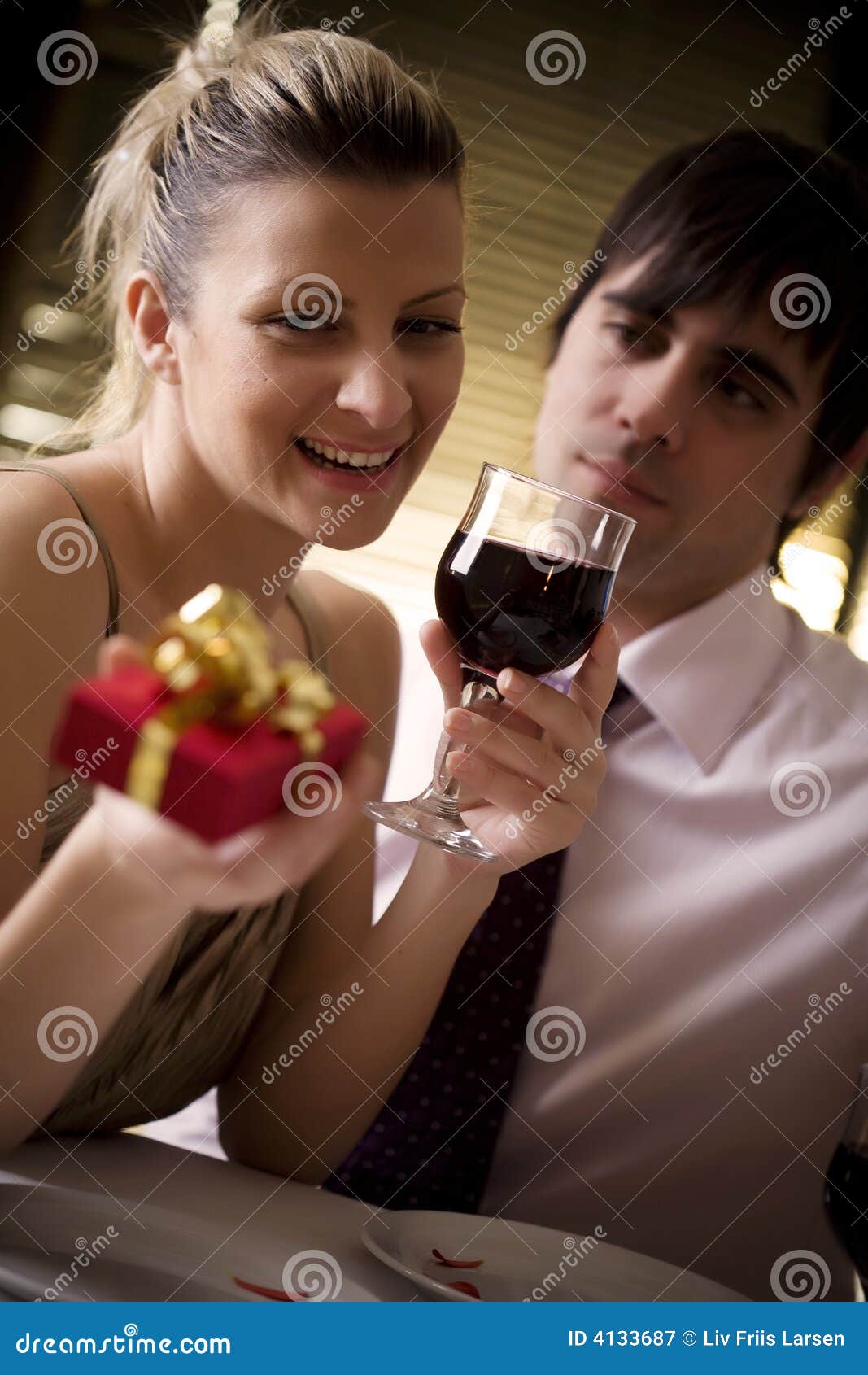 Romantic dinner stock image. Image of flirting, romance - 4133687