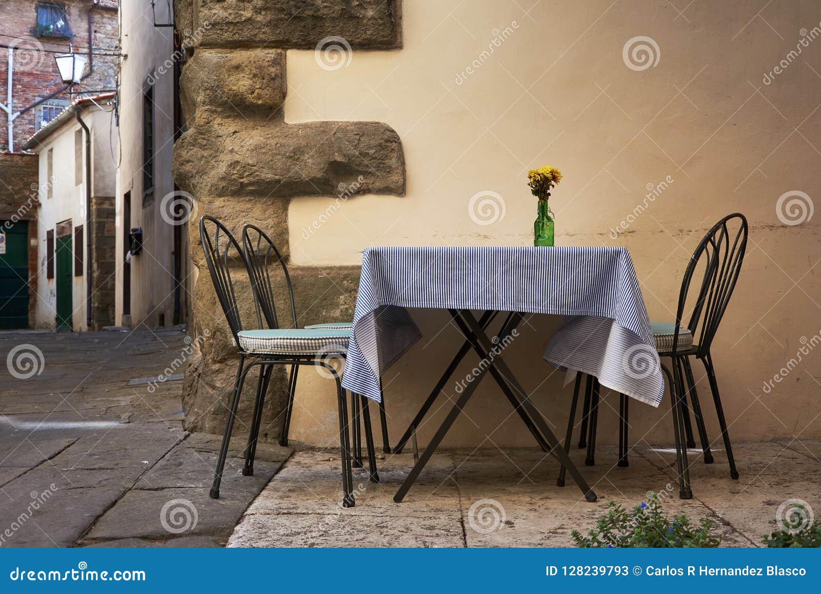 Romantic Dinner in the Street Stock Image - Image of dinner, cuisine