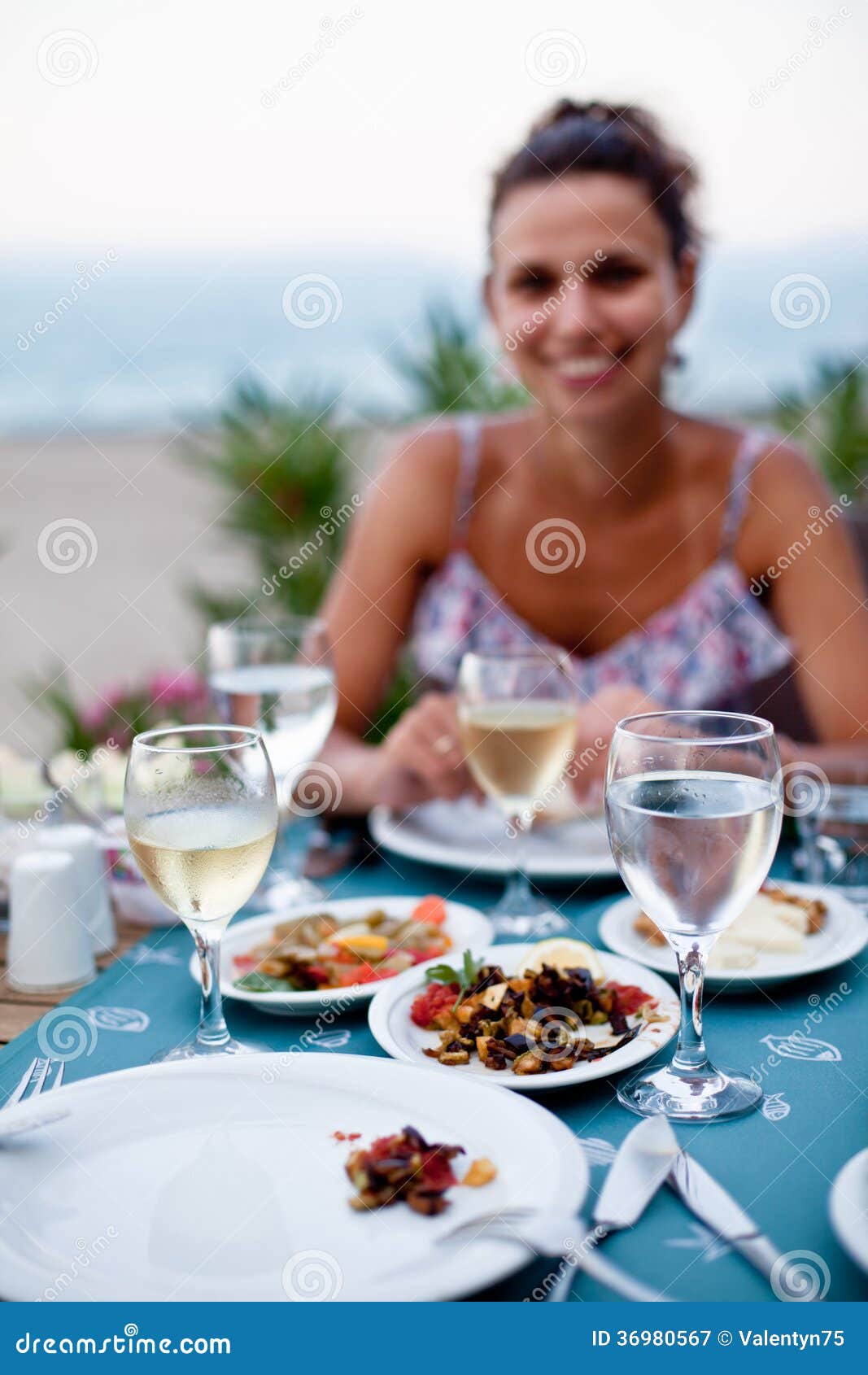 Romantic Dinner with White Wine. Stock Image Image of romantic