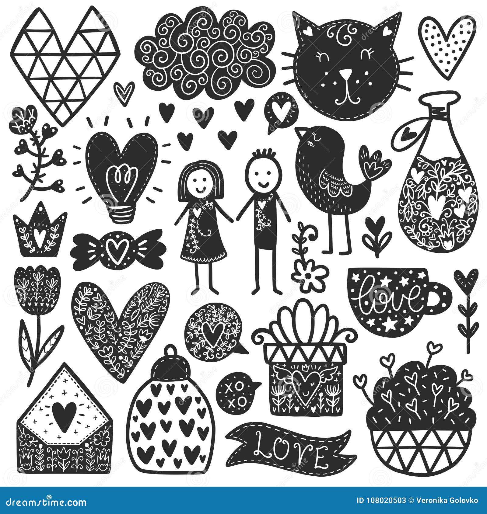 romantic doodles s