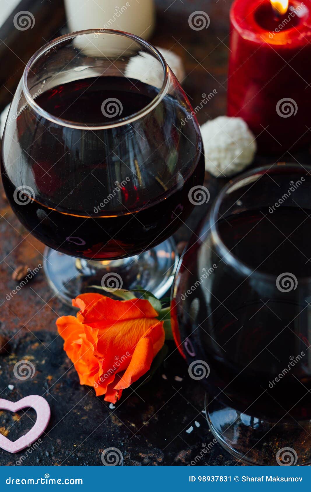 Romantic Drink for Couple Juice in Glasses. Stock Image Image of