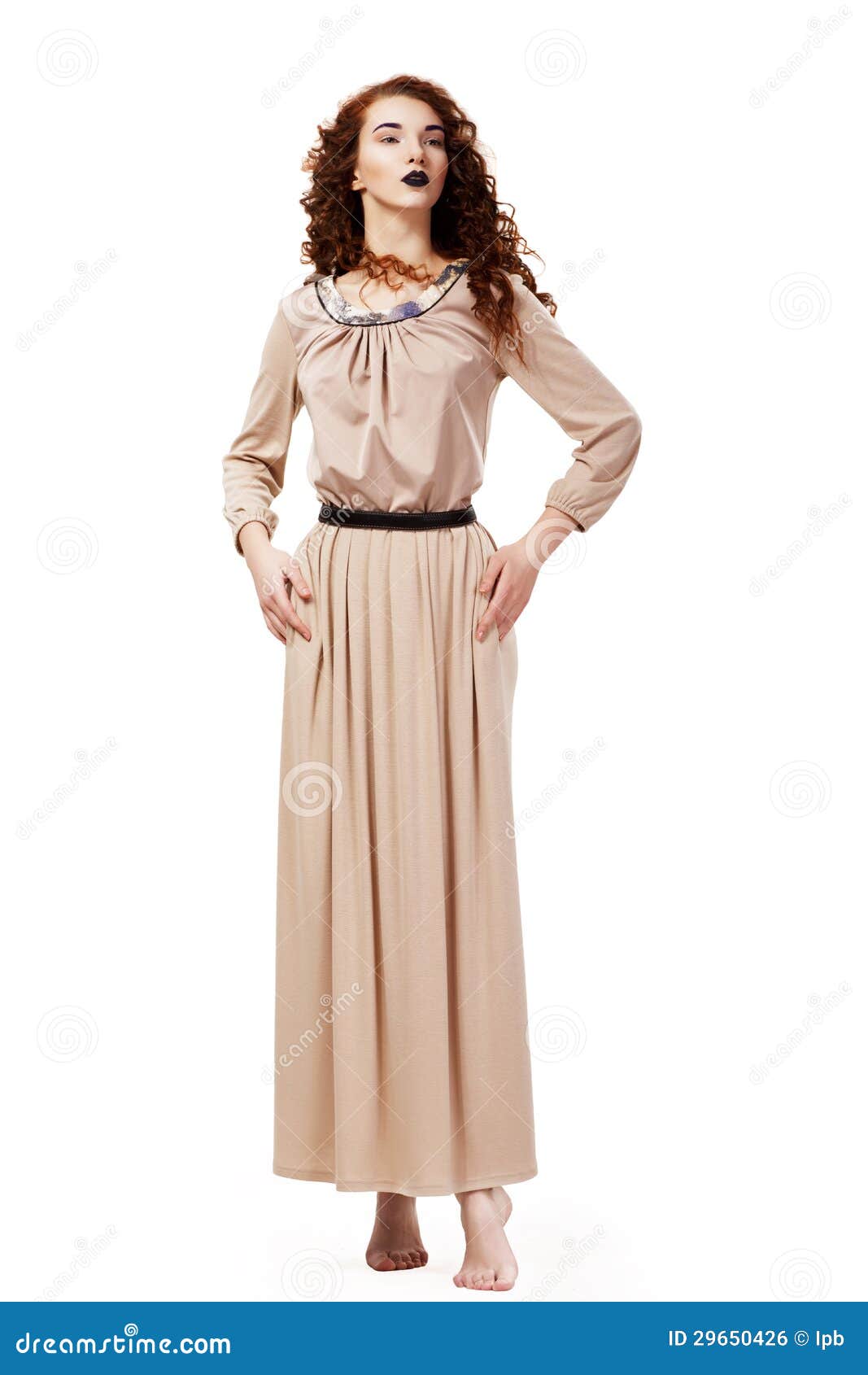 Elegant Barefoot Woman Royalty Free Stock Image