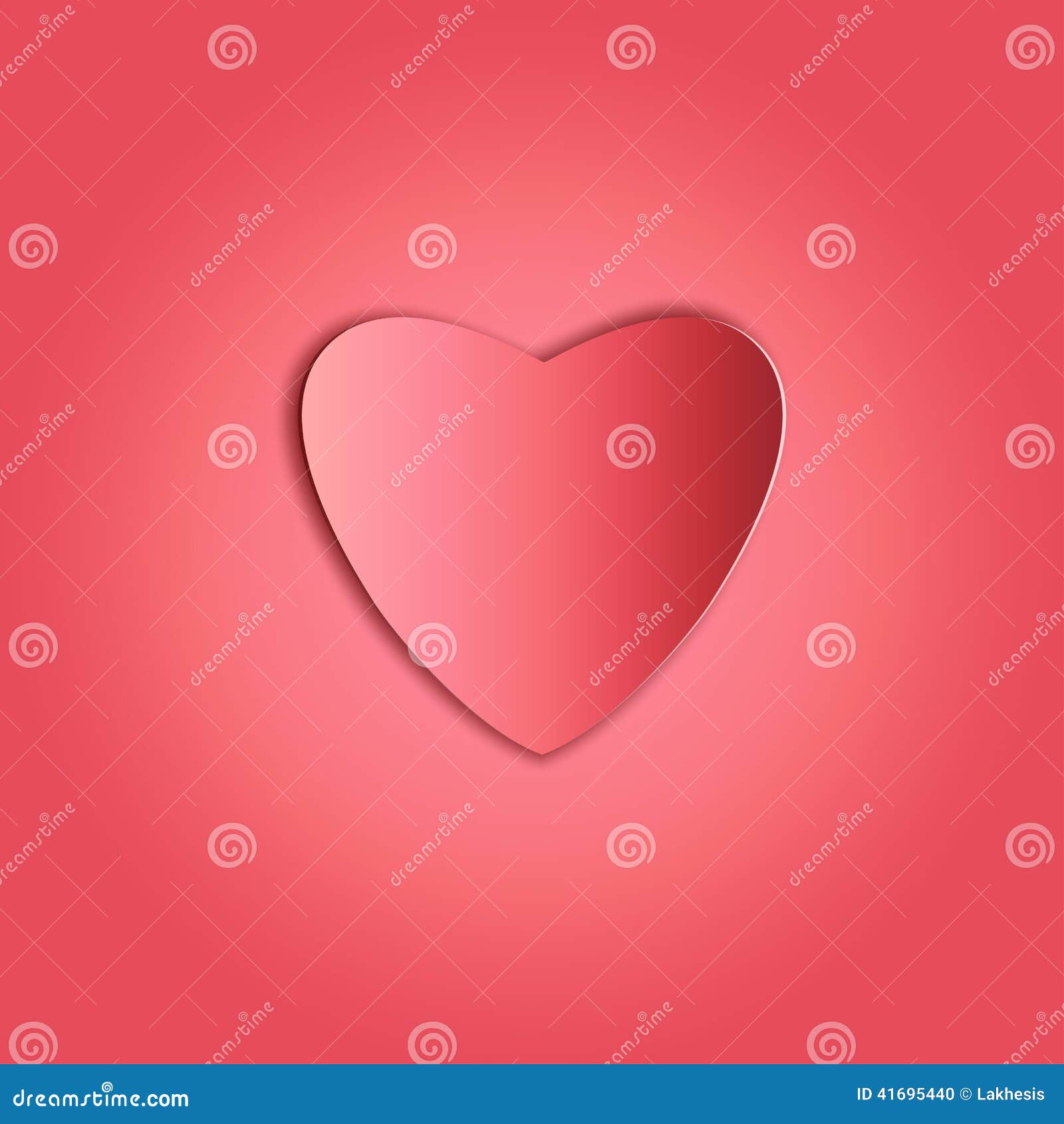 Romantic Gift Card with Red Heart Stock Vector - Illustration of ...