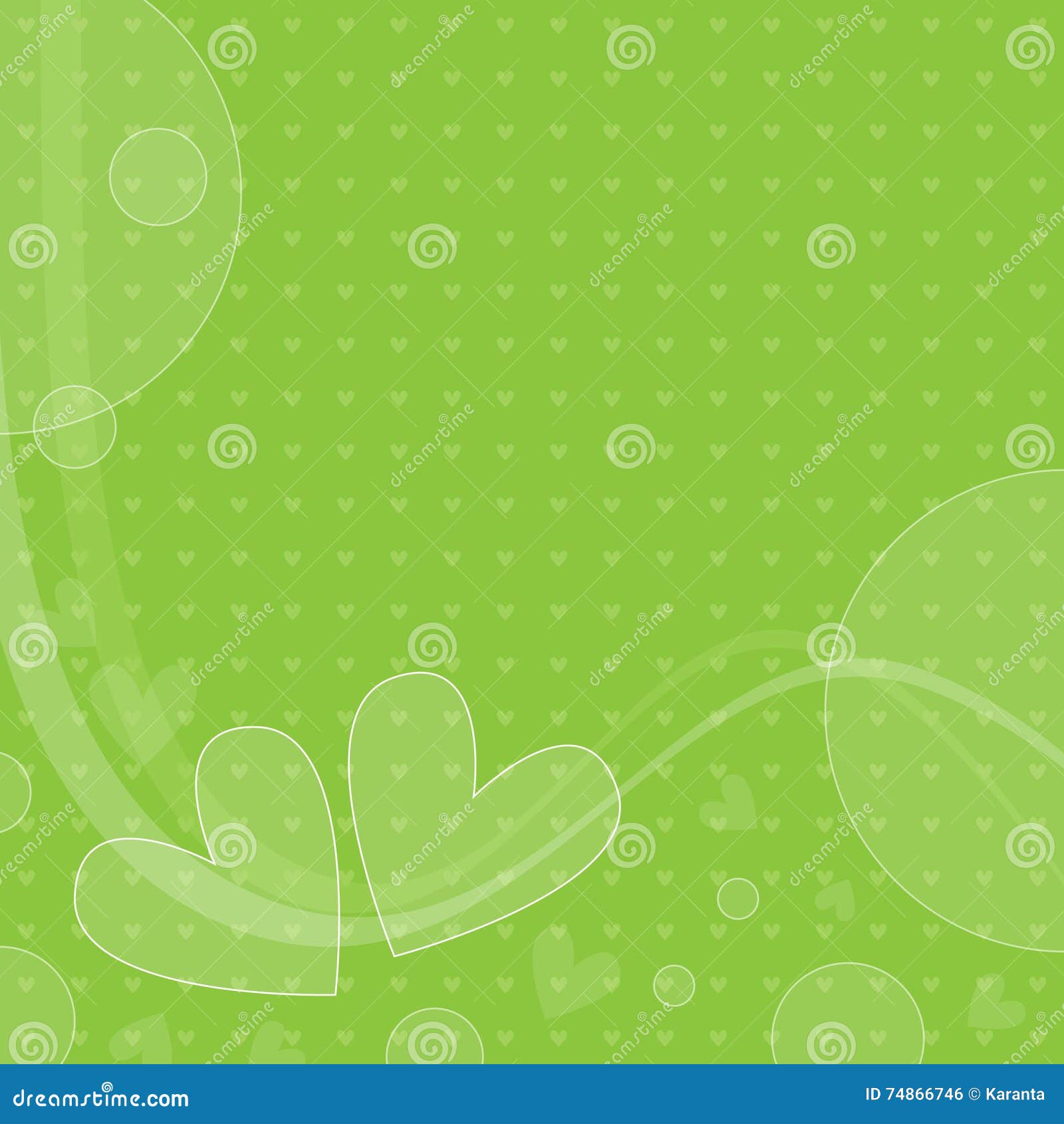 Romantic Green Heart Background Stock Vector Illustration of romantic