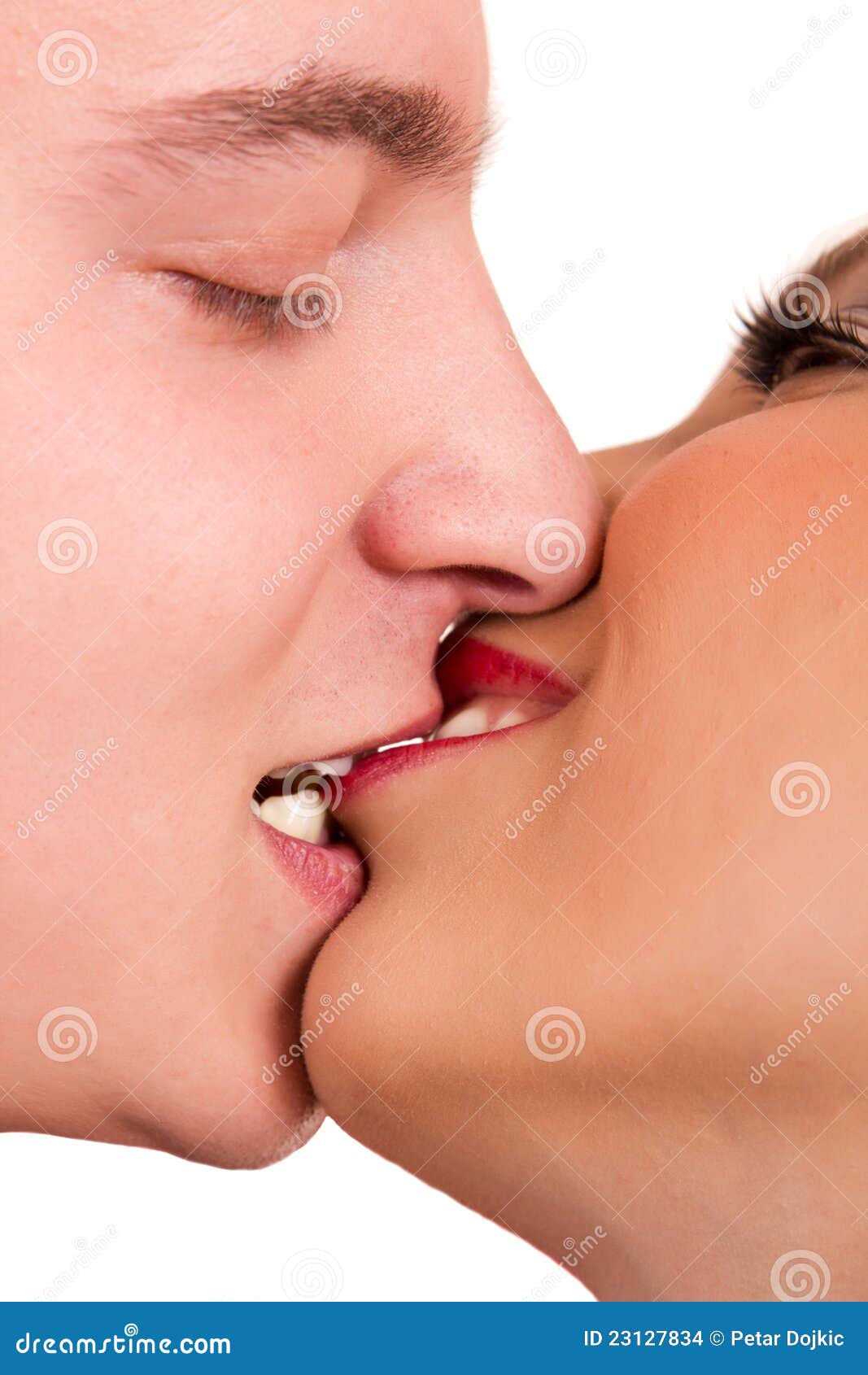 Romantic kiss stock photo. Image of cheerful, beauty - 23127834