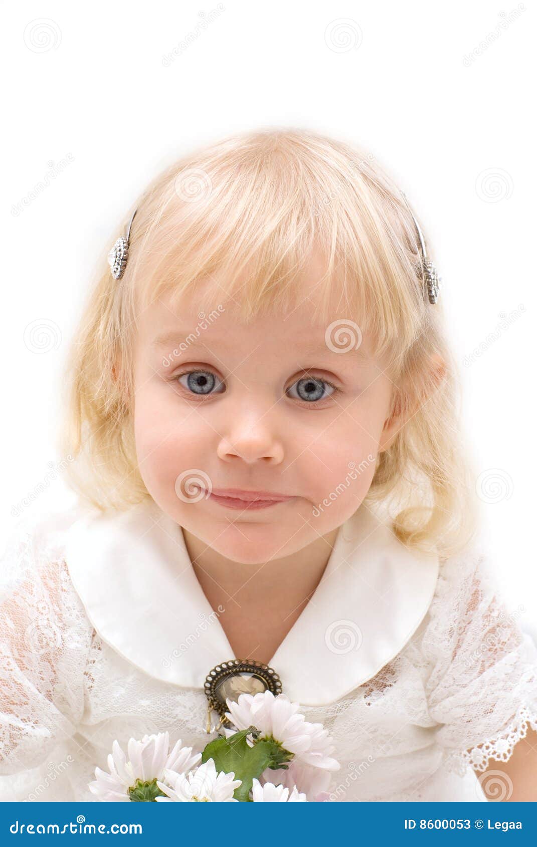Romantic little girl stock image. Image of beautiful, isolated 8600053