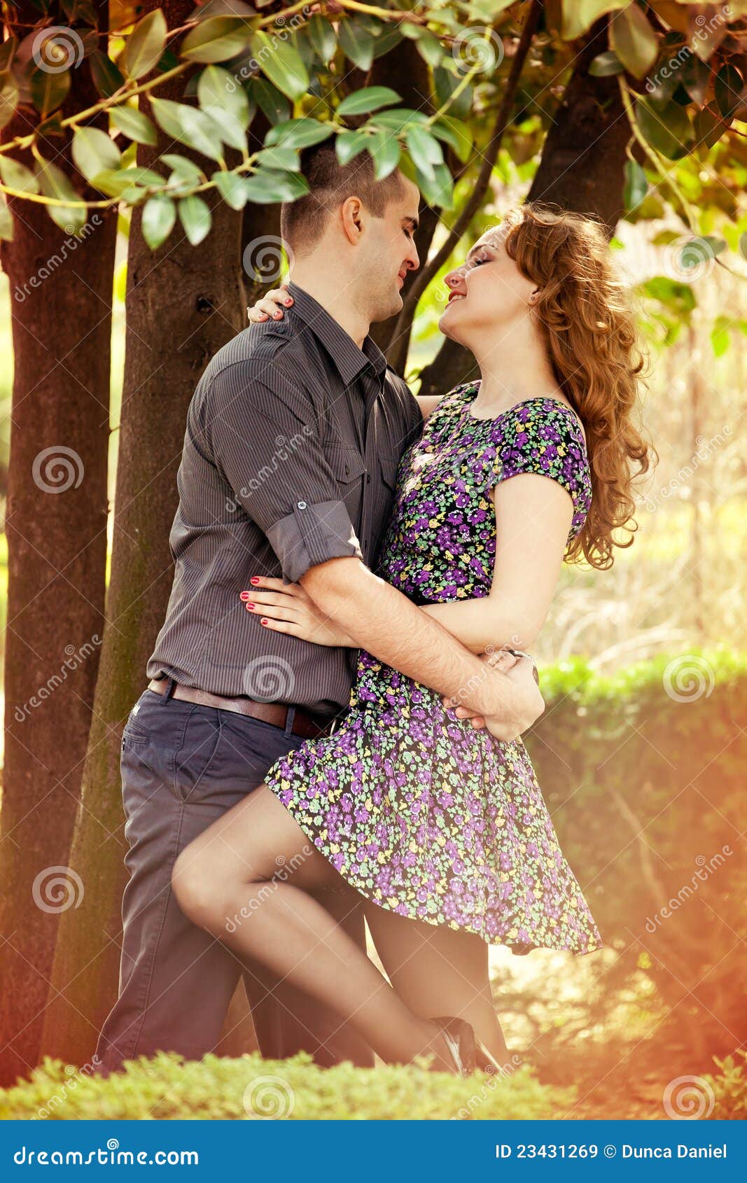 Romantic Lovers Hugging With Passion Stock Image Image Of Outdoor