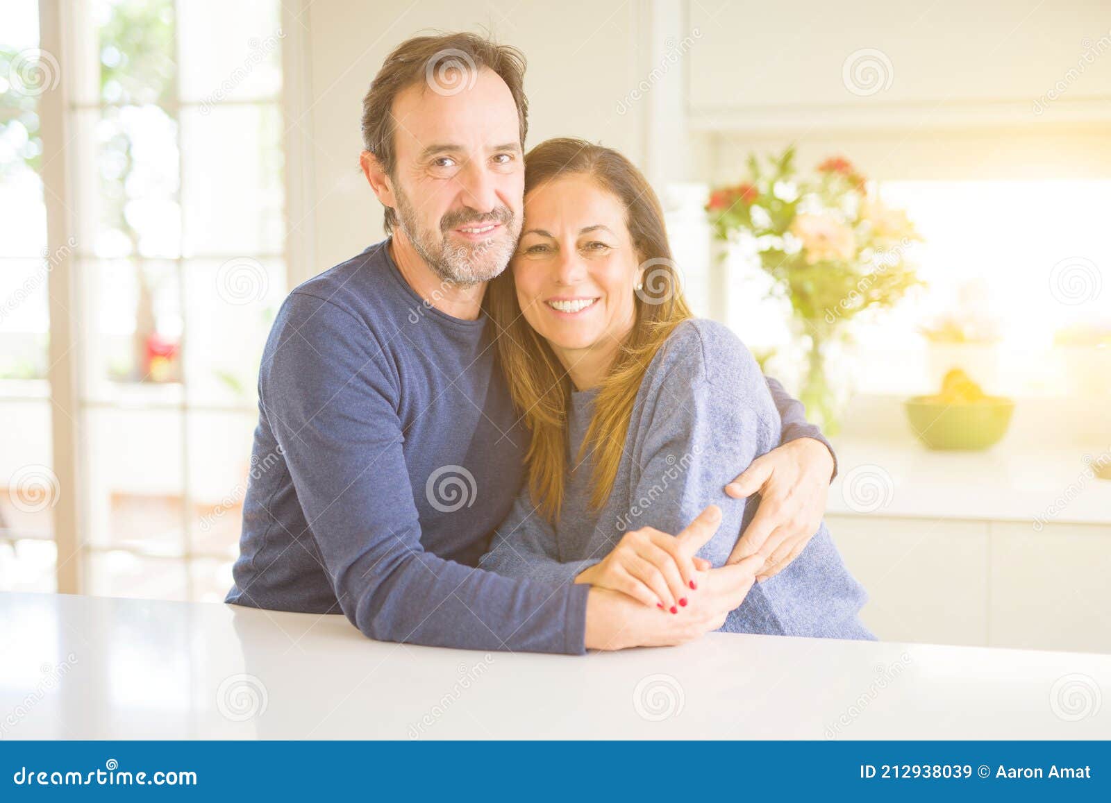 Romantic Middle Age Couple Sitting Together At Home Stock Image Image Of Elderly Caucasian