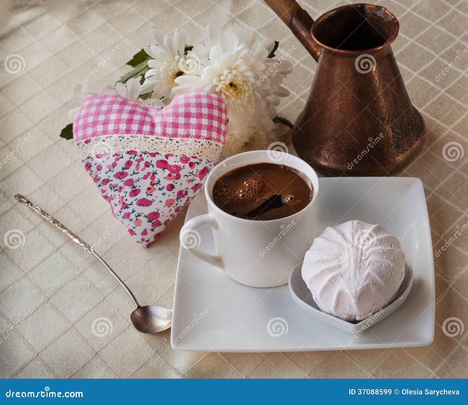 Romantic Morning with Coffee. Stock Image - Image of indulgence ...
