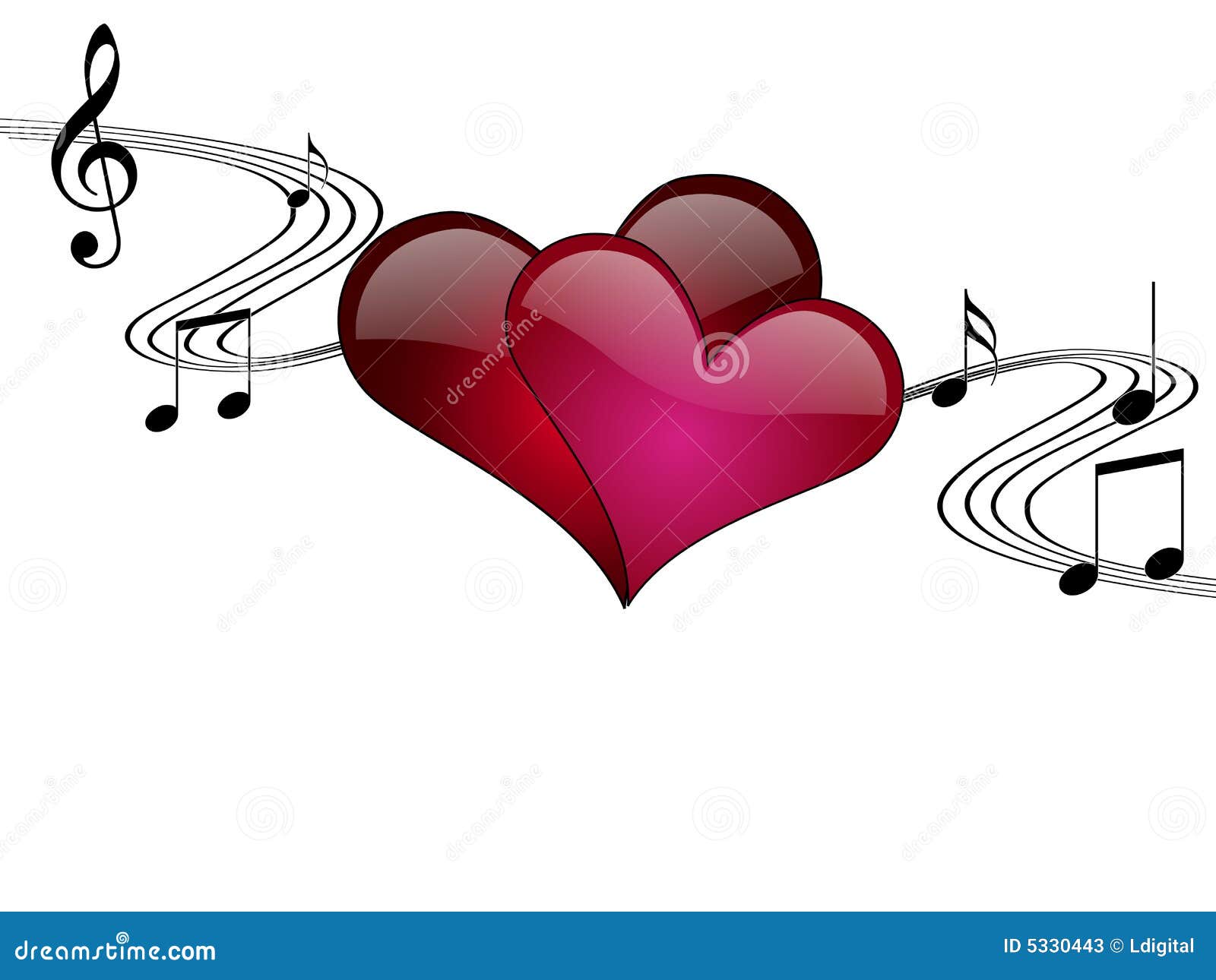 Romantic Music Vector Illustration Stock Photos - Image 